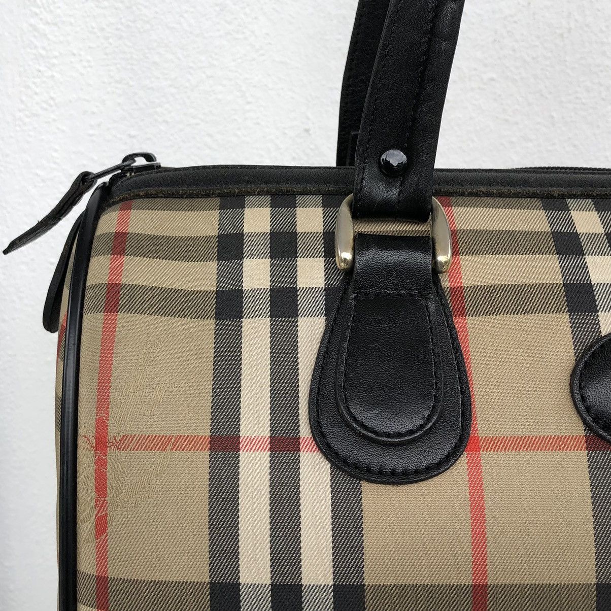 Burberry Burberry's Nova Check Pattern Logo Embossed Boston Bag Size ONE SIZE - 14 Thumbnail