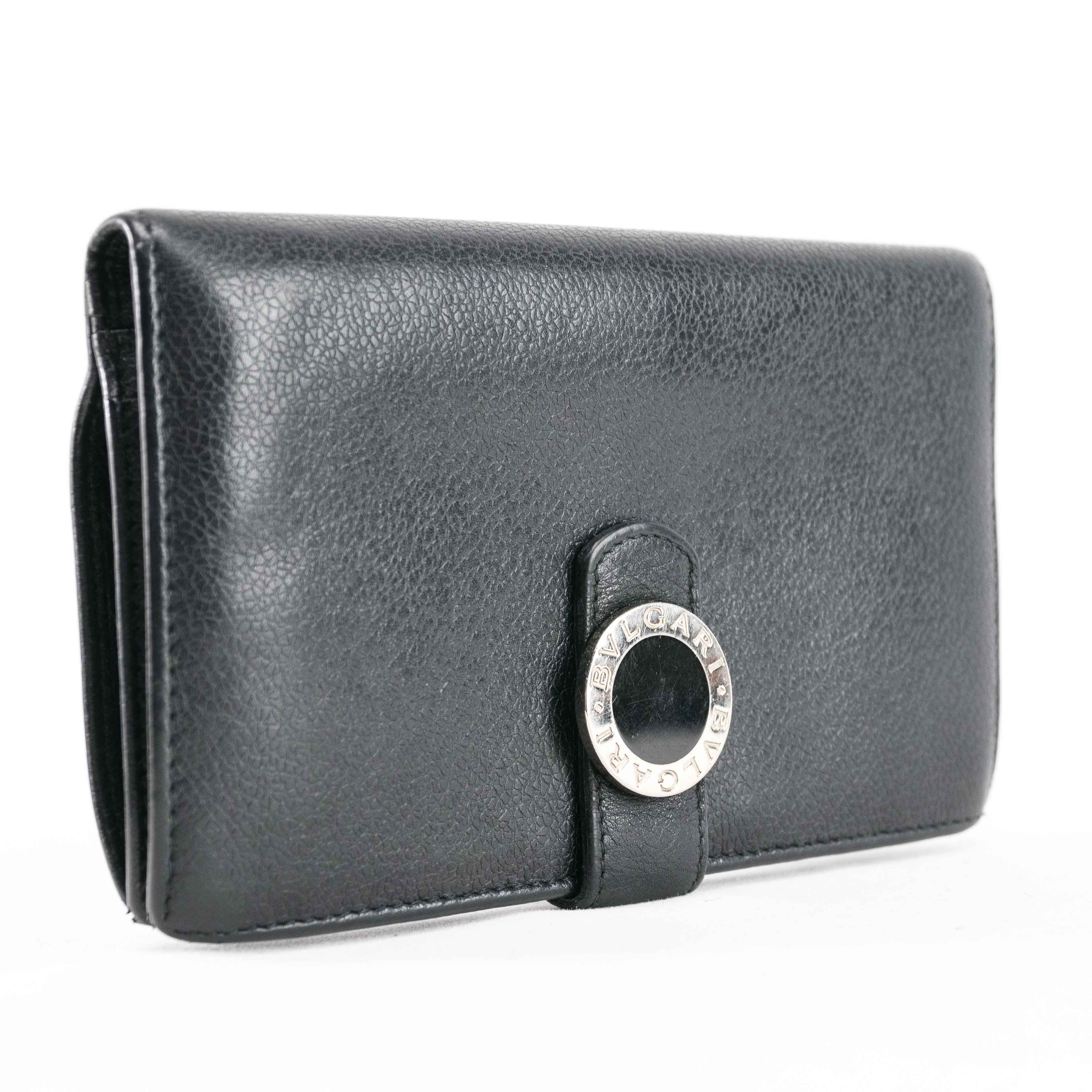Bvlgari BVLGARI Black Leather Bi-fold Continental Wallet Size ONE SIZE - 2 Thumbnail