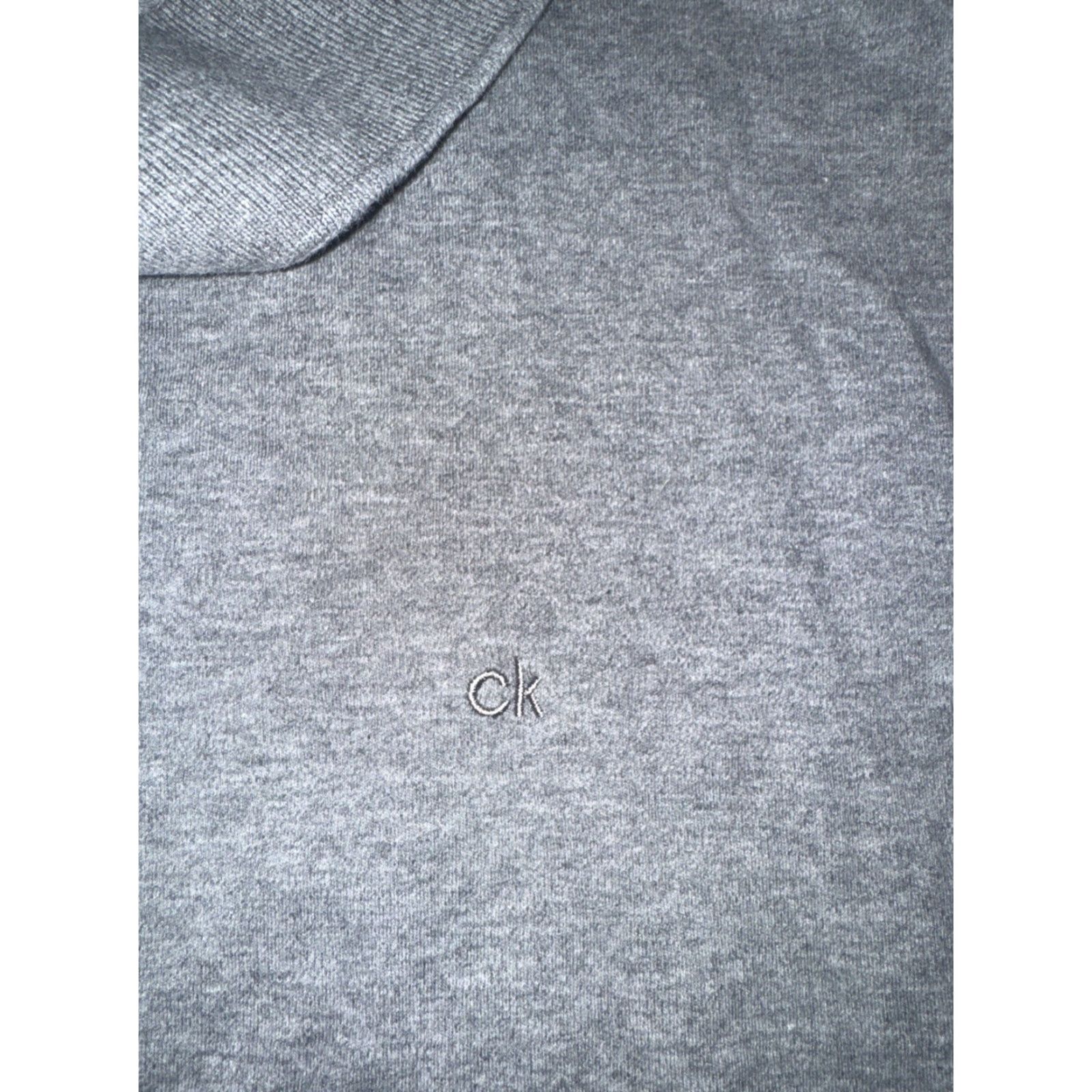 Calvin Klein Calvin Klein Polo Shirt Grey L Adult Men Regular Color Grey 20x24 Large Size US L / EU 52-54 / 3 - 2 Thumbnail