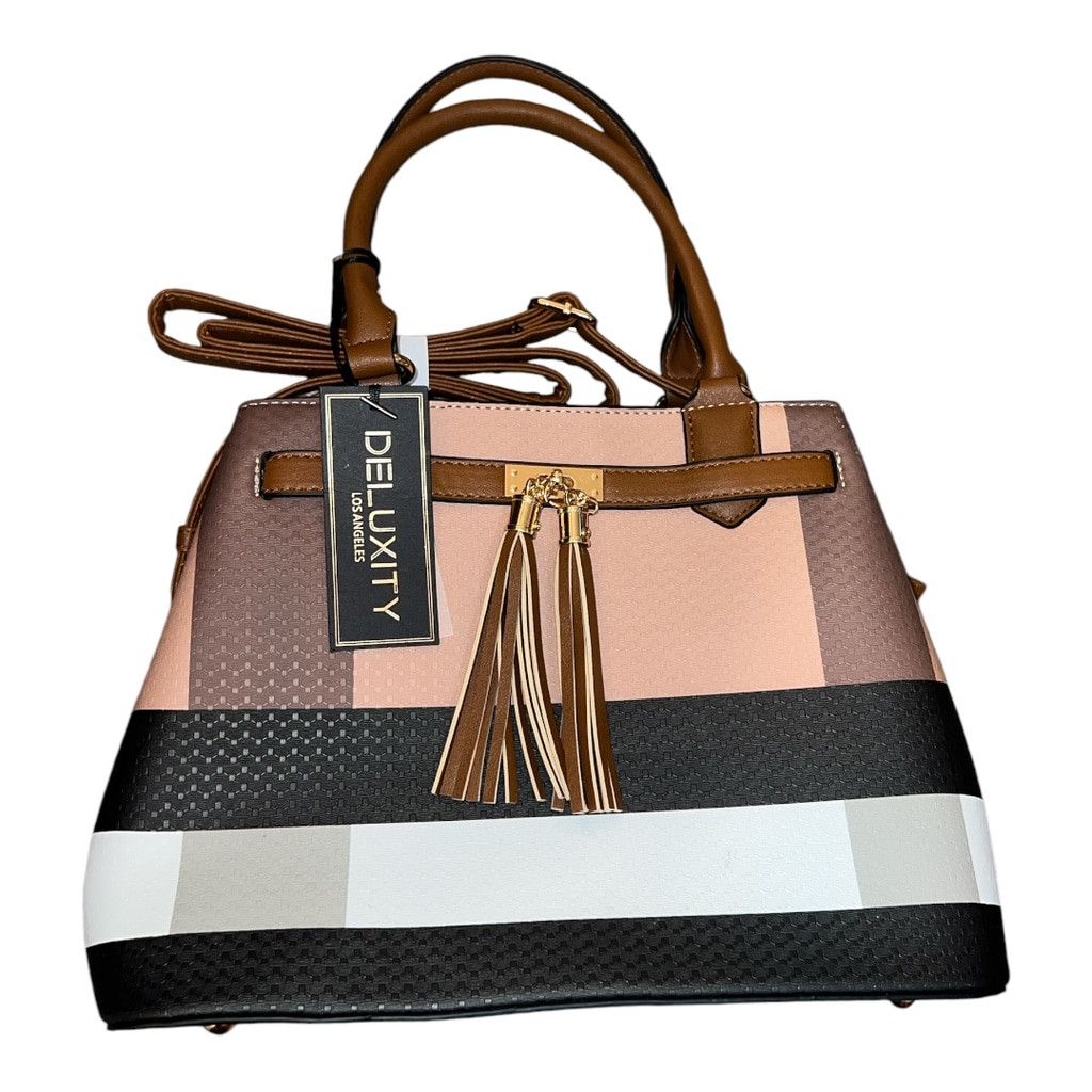 Other Deluxity Brown Black Plaid Tote Bag Size ONE SIZE - 1 Thumbnail