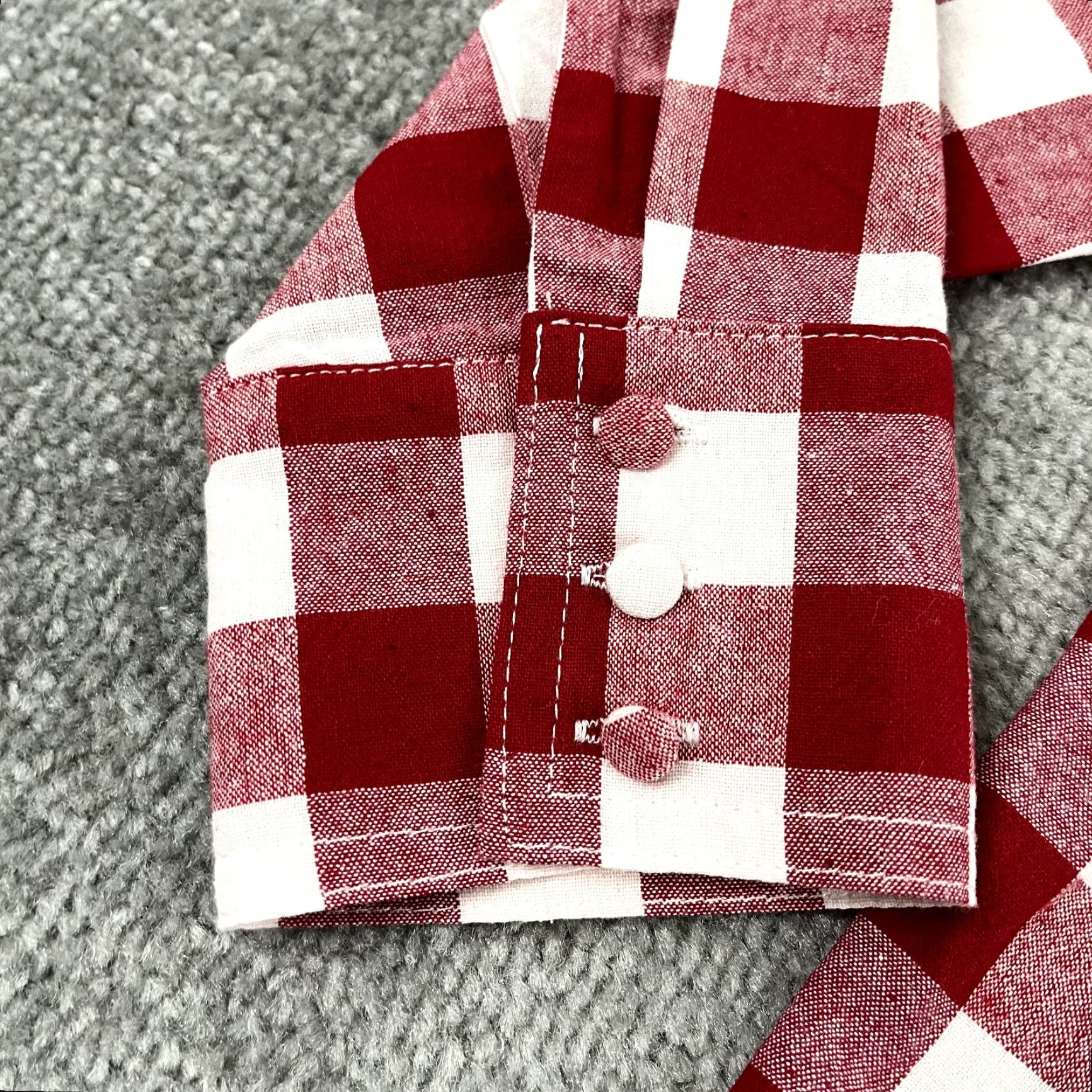 Vintage POMANDER PLACE Blouse Womens Medium Red White Plaid Picnic Check Gingham Size M / US 6-8 / IT 42-44 - 6 Thumbnail