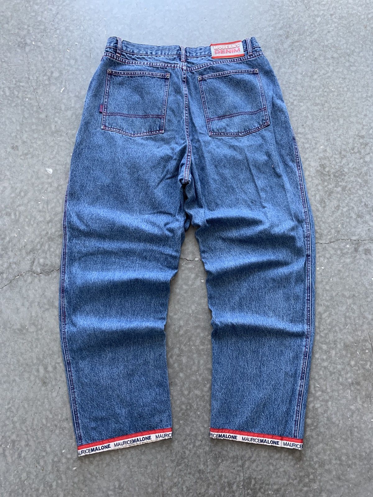 JNCO × Southpole × Vintage Vintage Y2K Maurice Malone MOJEANS Baggy Jeans Size US 38 / EU 54 - 6 Thumbnail