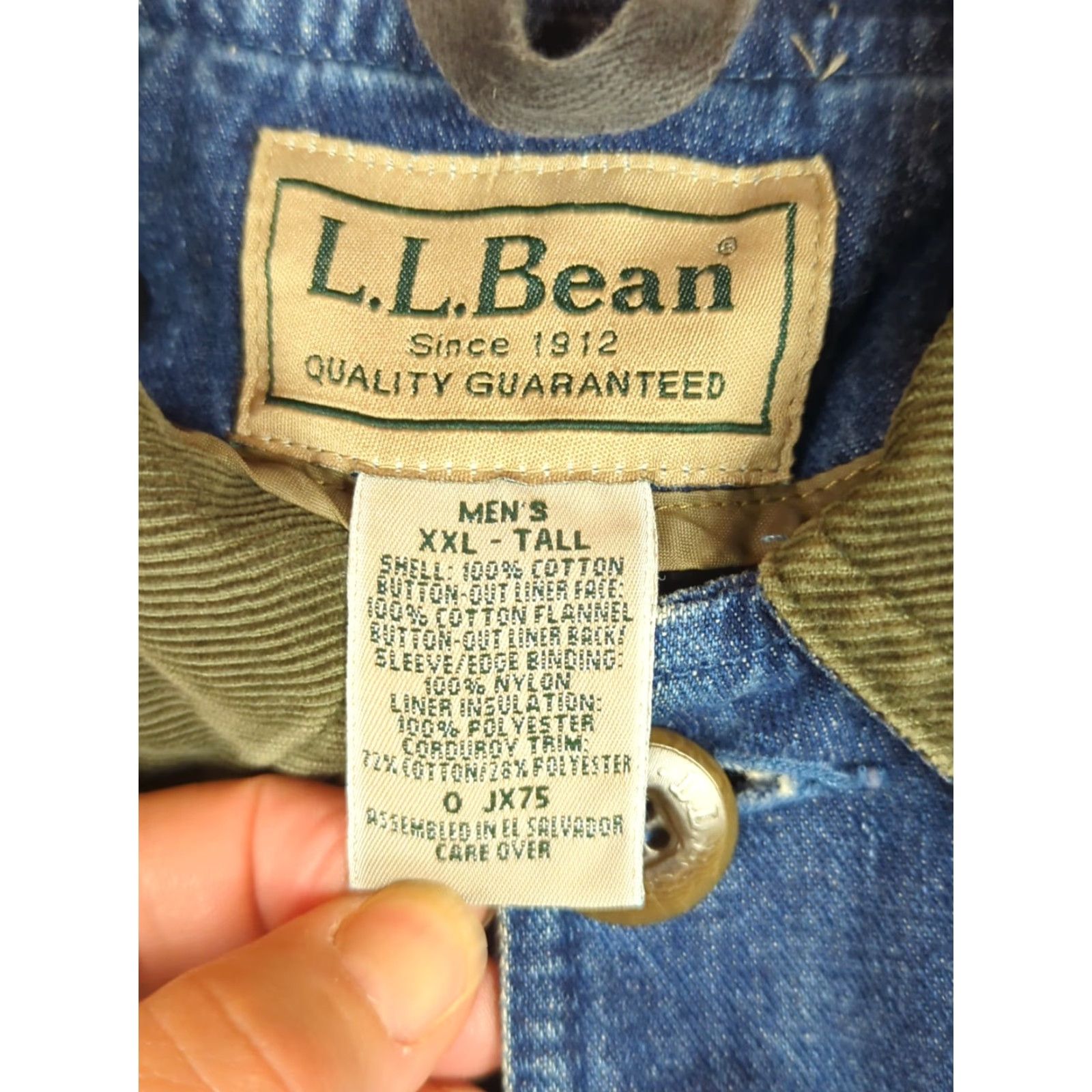 Vintage VINTAGE LL Bean Denim Barn Coat Men 2XL Tall Chore Jacket 90s Y2K denim coat blue Size US XXL / EU 58 / 5 - 6 Thumbnail