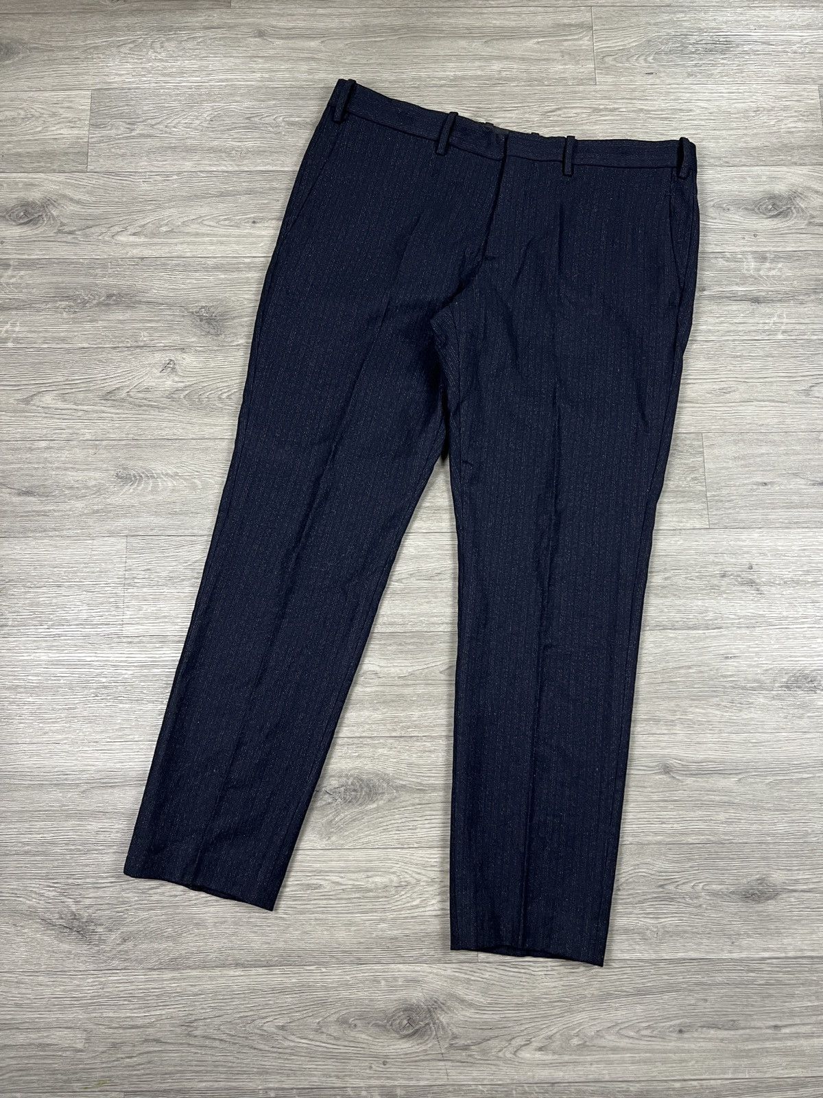 Neil Barrett Neil Barrett Navy and White Wool Pinstripe Suit Mens Size 56 Size 46R - 16 Thumbnail