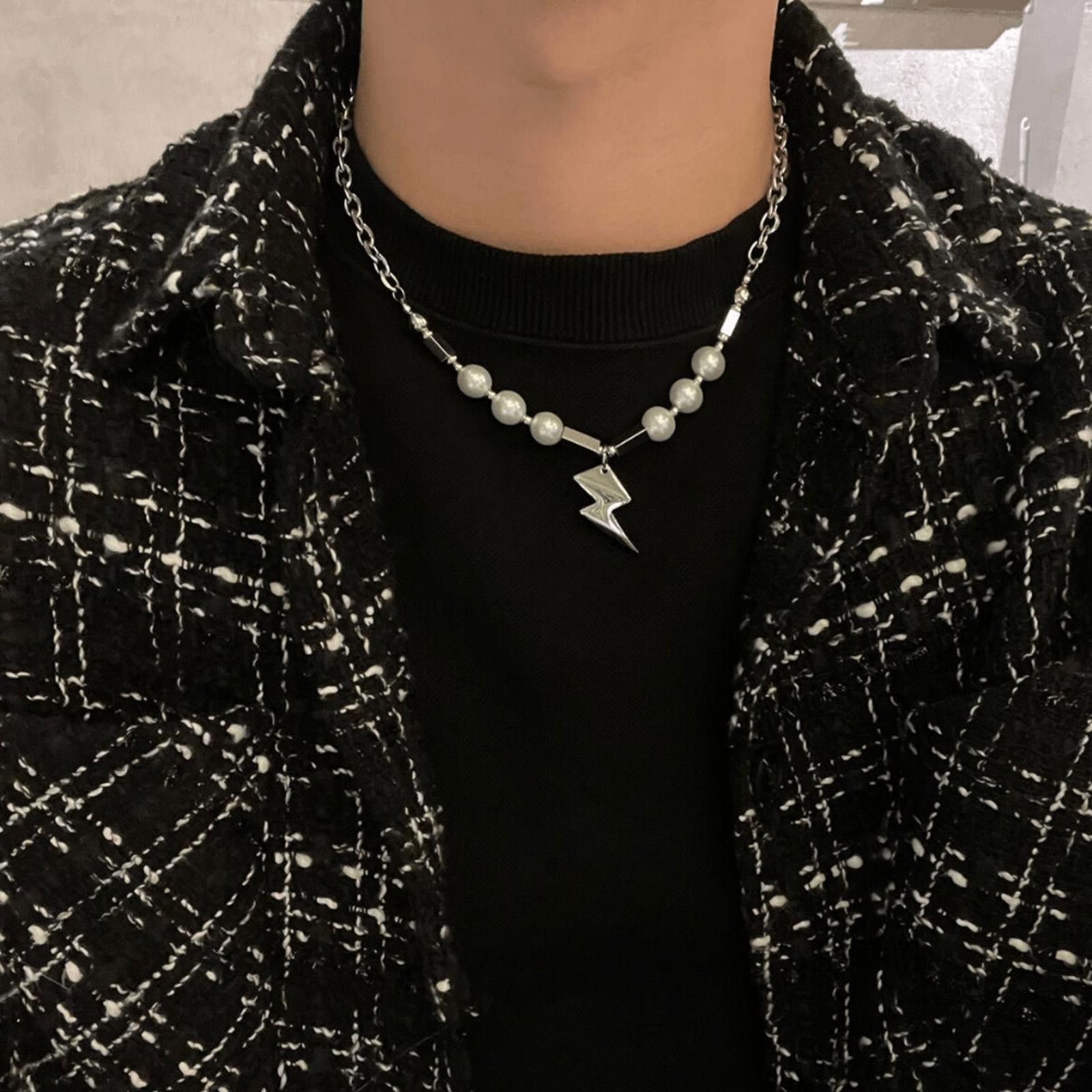 Jewelry Pearl Lightning Pendant Necklace Size ONE SIZE - 2 Thumbnail
