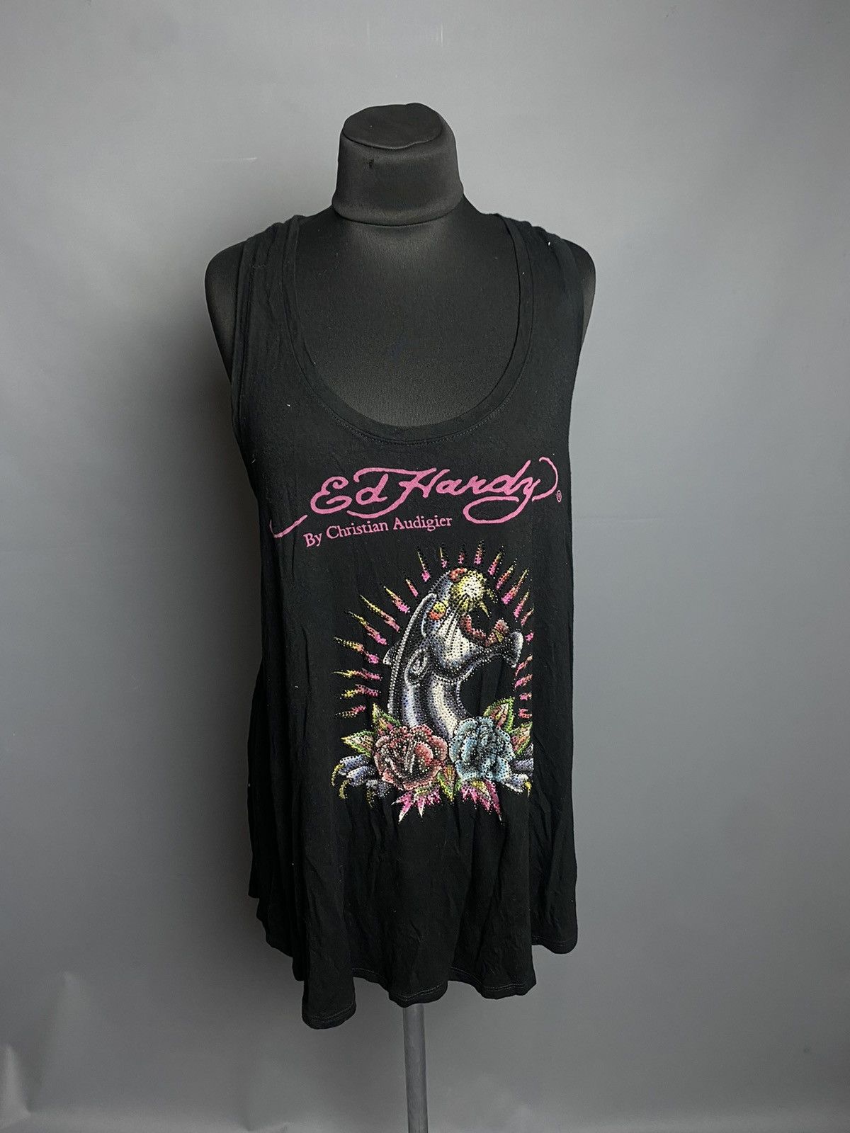 Ed Hardy RARE VINTAGE Ed Hardy Mini Tank Dress Womens Size M Y2K Bead Size M / US 6-8 / IT 42-44 - 1 Thumbnail