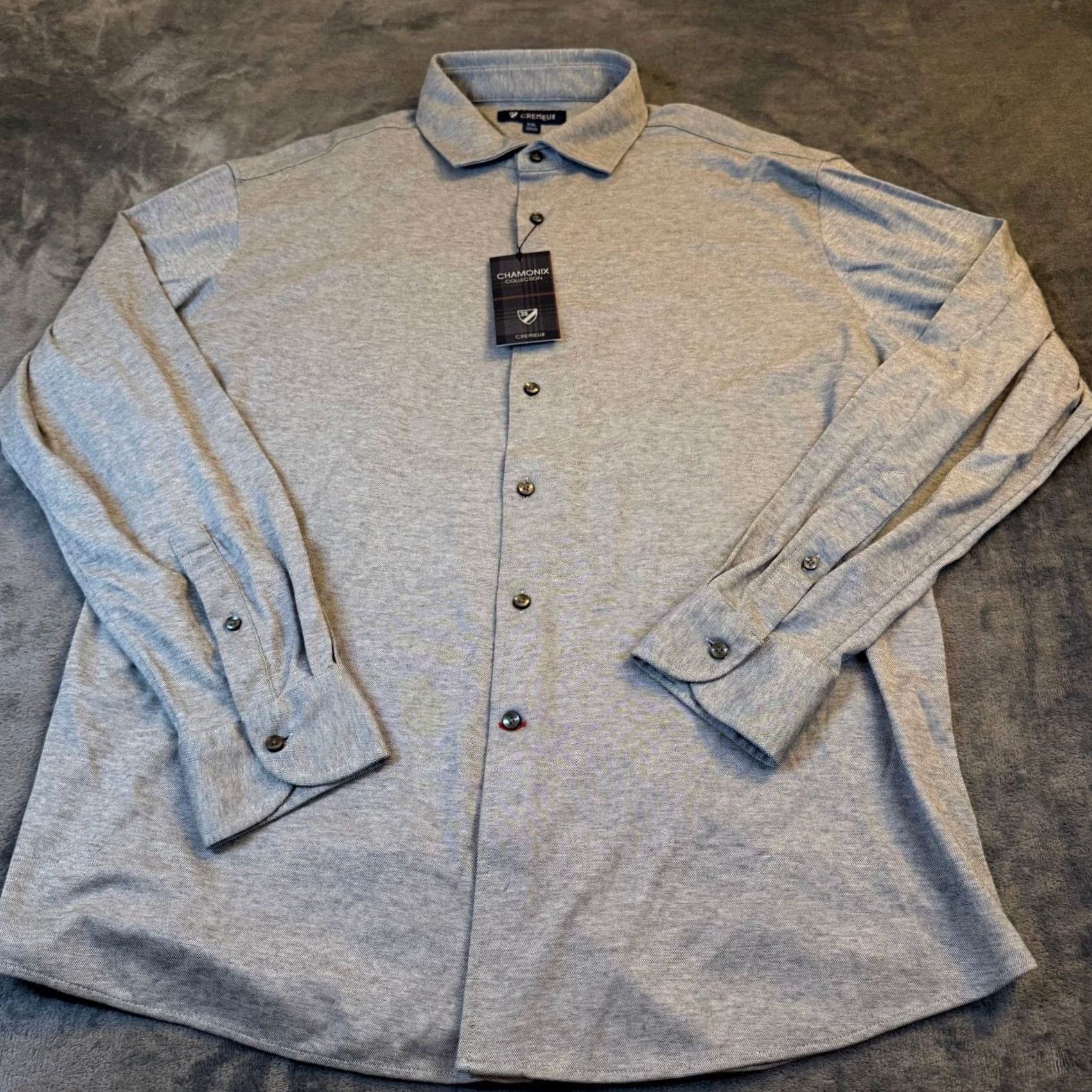 Cremieux Cremieux Chamonix Button Up Shirt Mens XXL Gray Pima Cotton Long Sleeve NWT Size US XXL / EU 58 / 5 - 3 Thumbnail