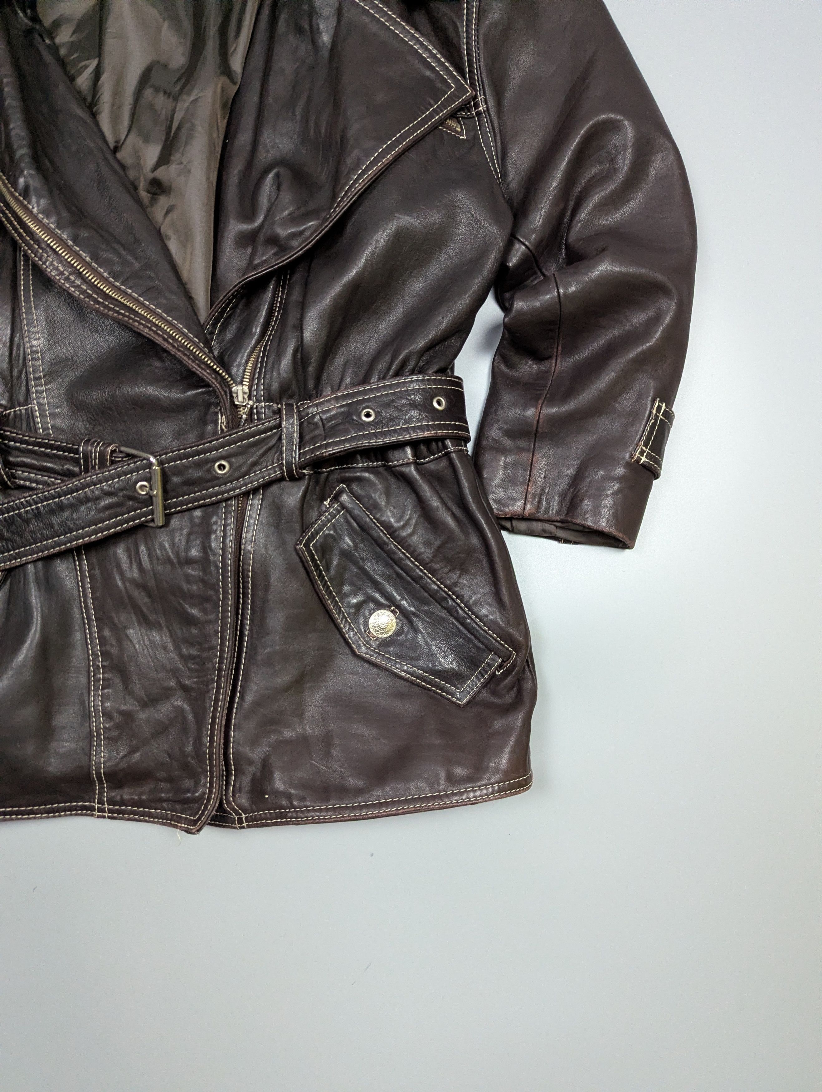 Bonchetti Firenze 90s Vintage Leather Trench Coat/Jacket