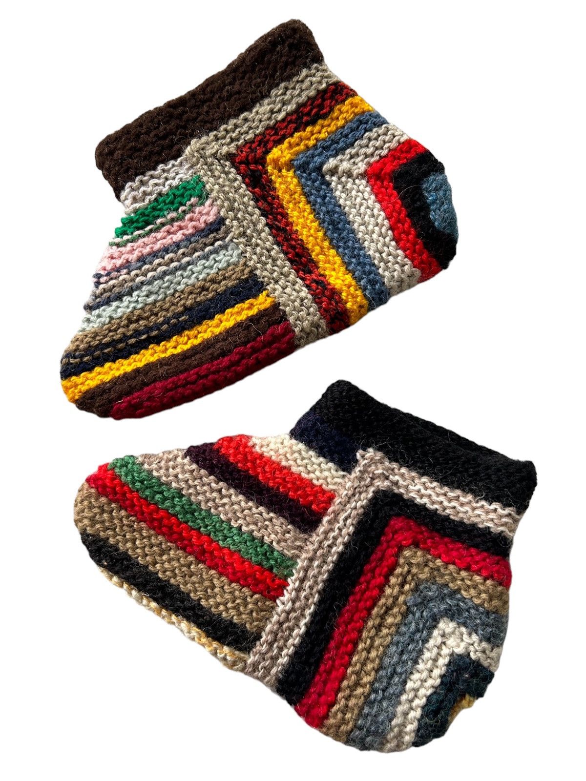 Japanese Brand × Kapital × Vintage 🌈 Hippies Style Crochet Knitted Handmade short Socks Size ONE SIZE - 1 Thumbnail