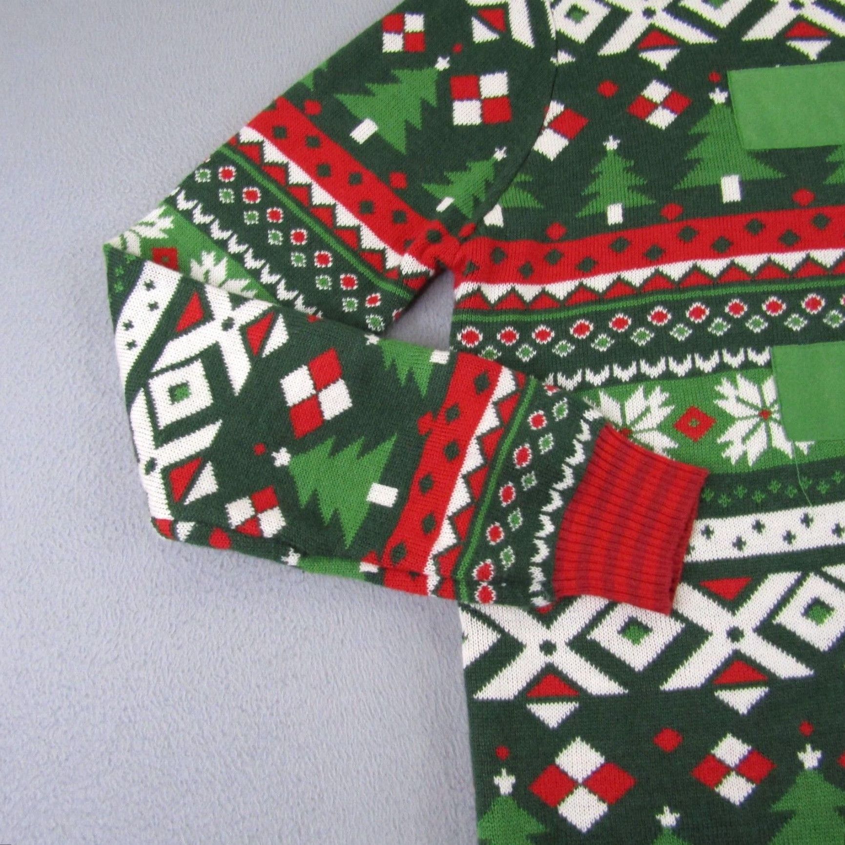 Vintage VINTAGE Tipsy Elves Christmas Sweater Mens Large Holiday Pullover Green Geometric Knit Winter Casual Men Size US L / EU 52-54 / 3 - 3 Thumbnail