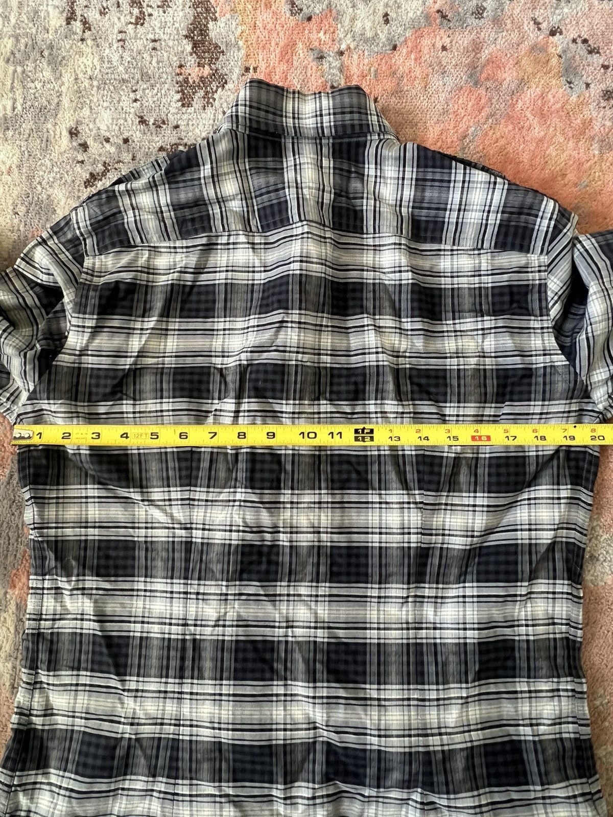 Tom Ford Tom Ford Plaid Button Up Black / White Size US M / EU 48-50 / 2 - 11 Thumbnail