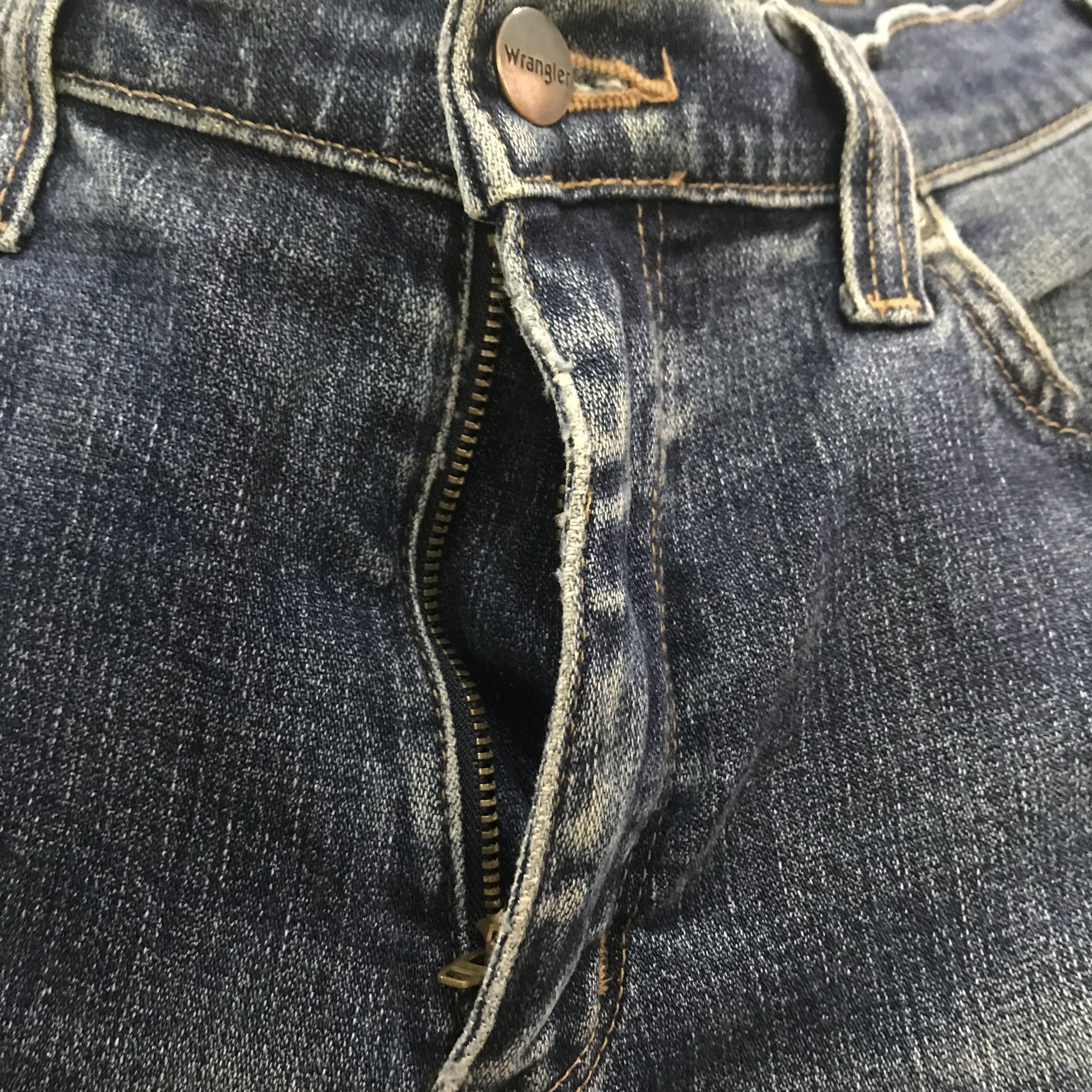 Wrangler Vintage Retro Wrangler Distressed Faded Blue Jeans Size US 30 / EU 46 - 9 Thumbnail