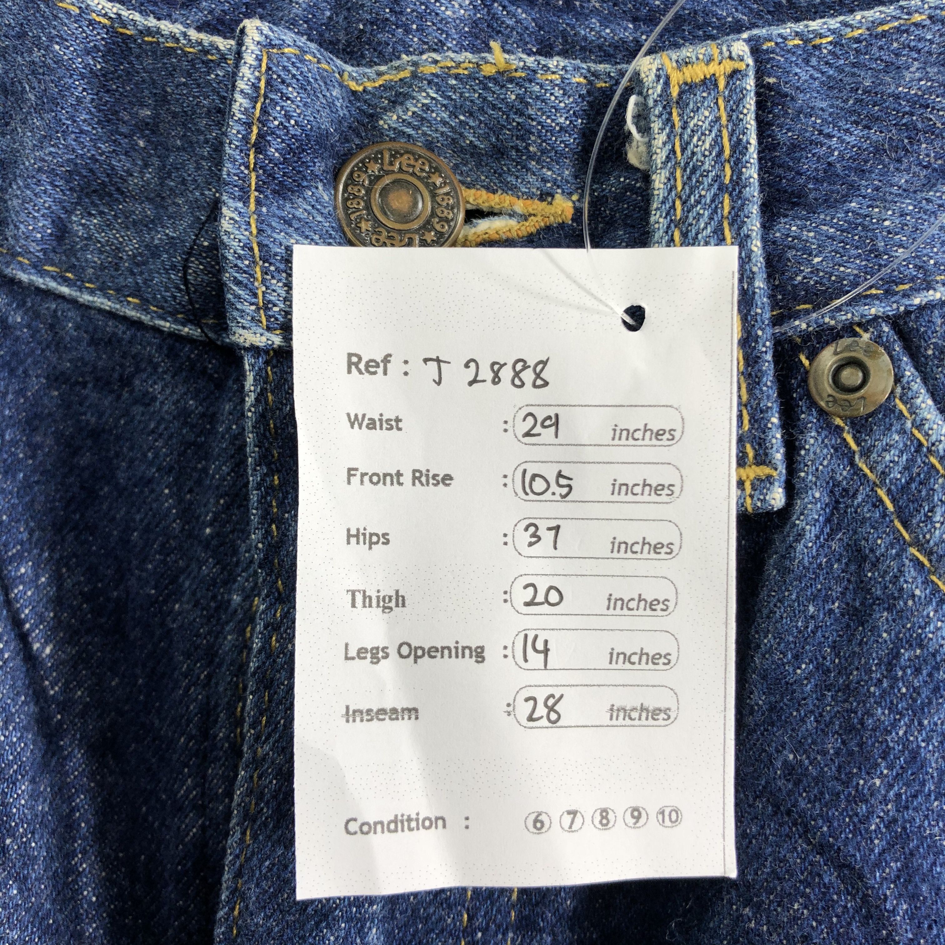 Lee Vintage Blue Wash Lee Jeans-J2888 Size US 29 - 11 Thumbnail