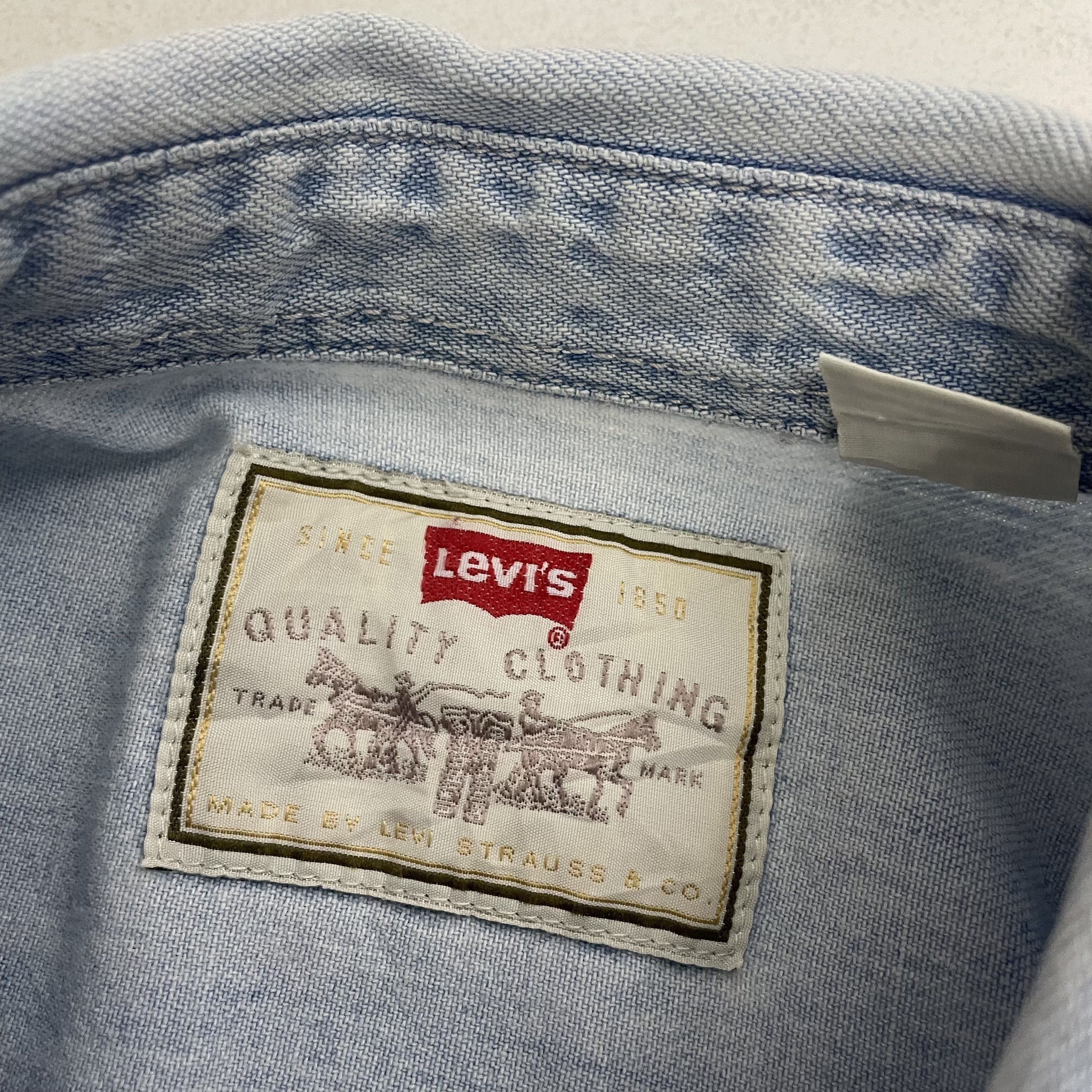 LVC × Levi's × Levi's Vintage Clothing LEVIS WORK SHIRT OVERSIZE DISTRESS RED TAB Size US M / EU 48-50 / 2 - 8 Thumbnail