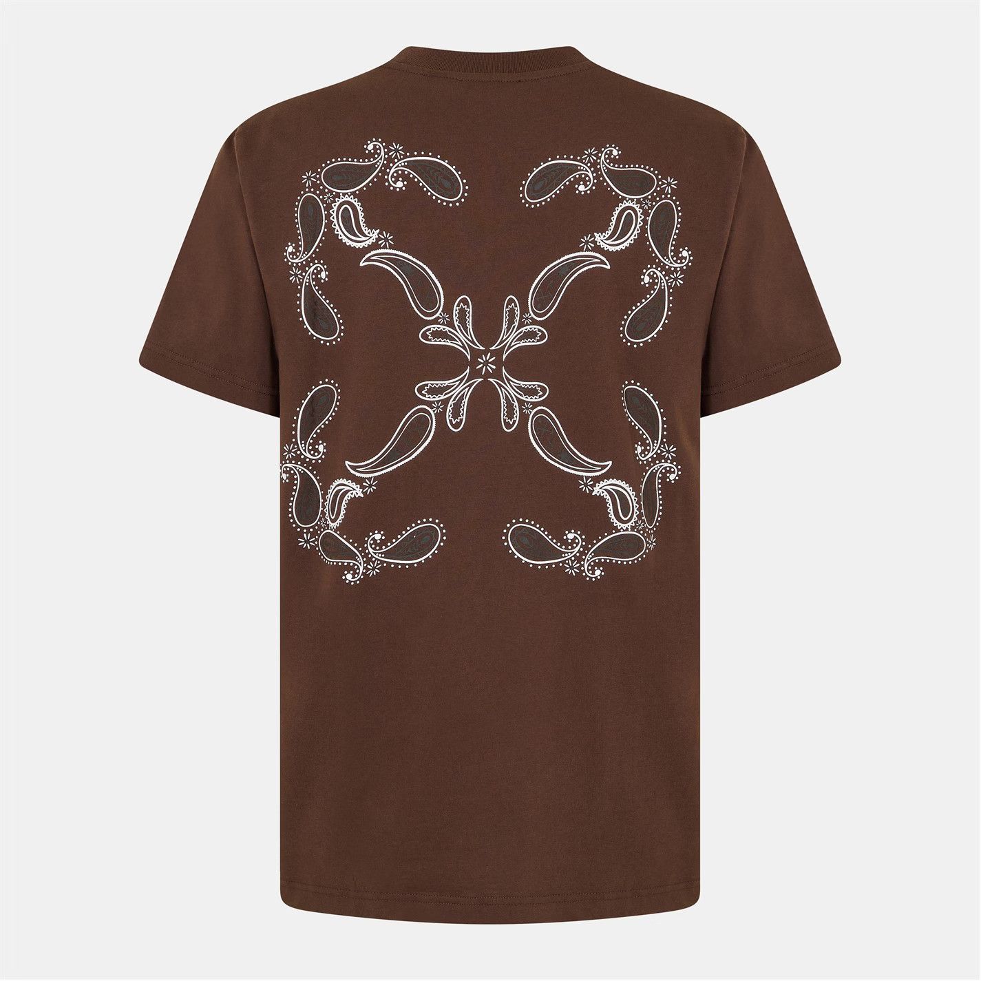 Off-White o1g2r1mq0226 Bandana T-Shirt In Brown Size US XXL / EU 58 / 5 - 2 Thumbnail
