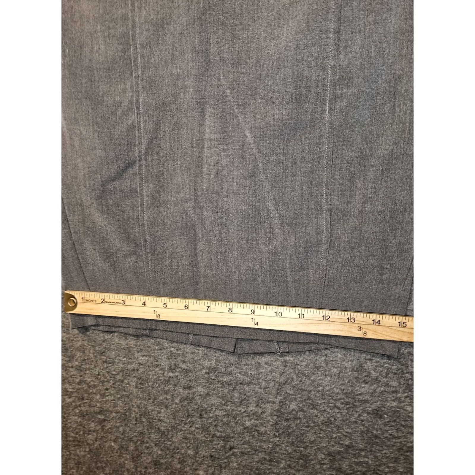 Guess GUESS Pencil Skirt Women 26 Gray Zip Hook & Loop Slit Workwear Stretch 90s City Preppy Vintage-Style Size 26" / US 2 / IT 38 - 4 Thumbnail