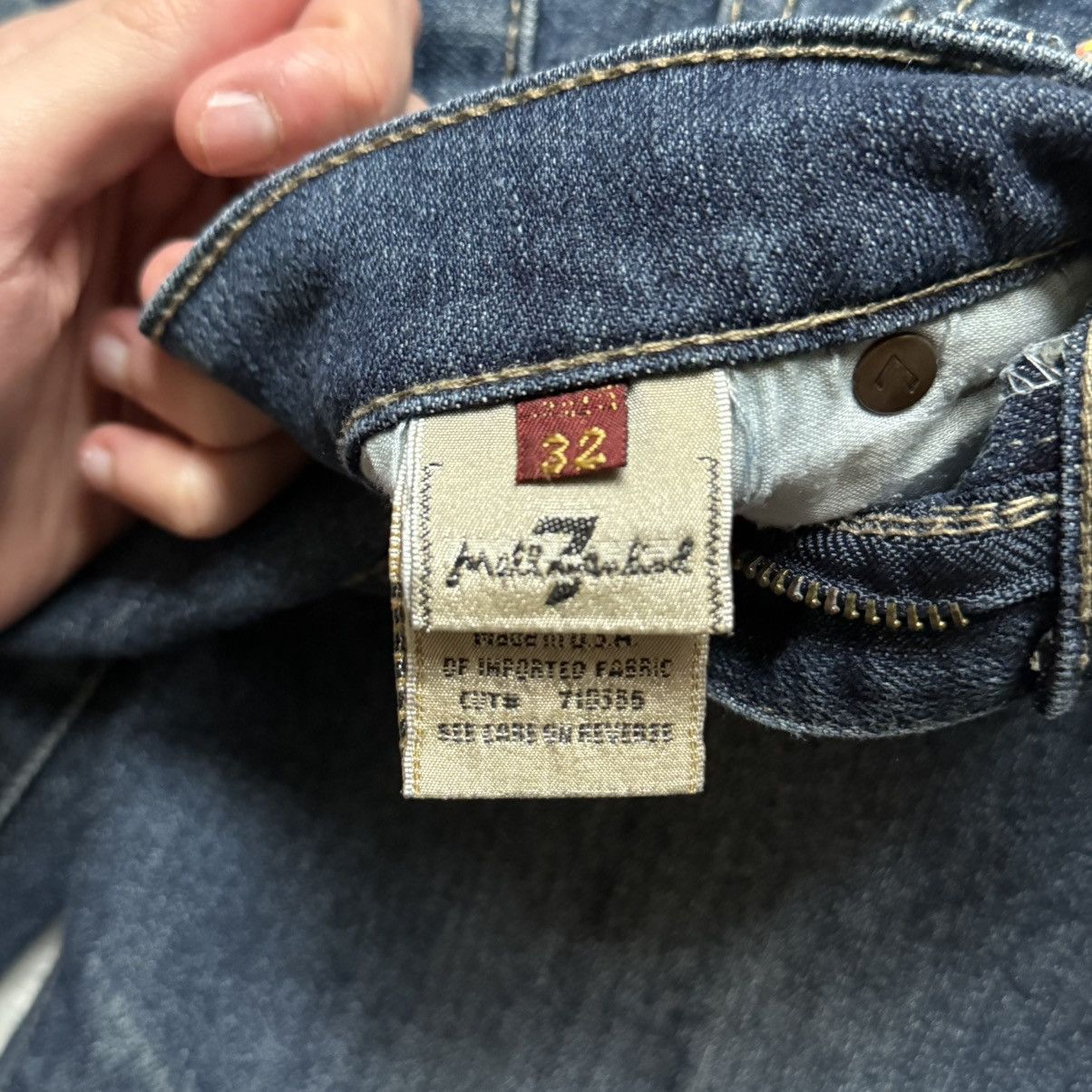7 For All Mankind 📌 Vintage 90s 7 For All Mankind Flared Bootcut Faded Jeans Size 34" / US 12 / IT 48 - 15 Thumbnail