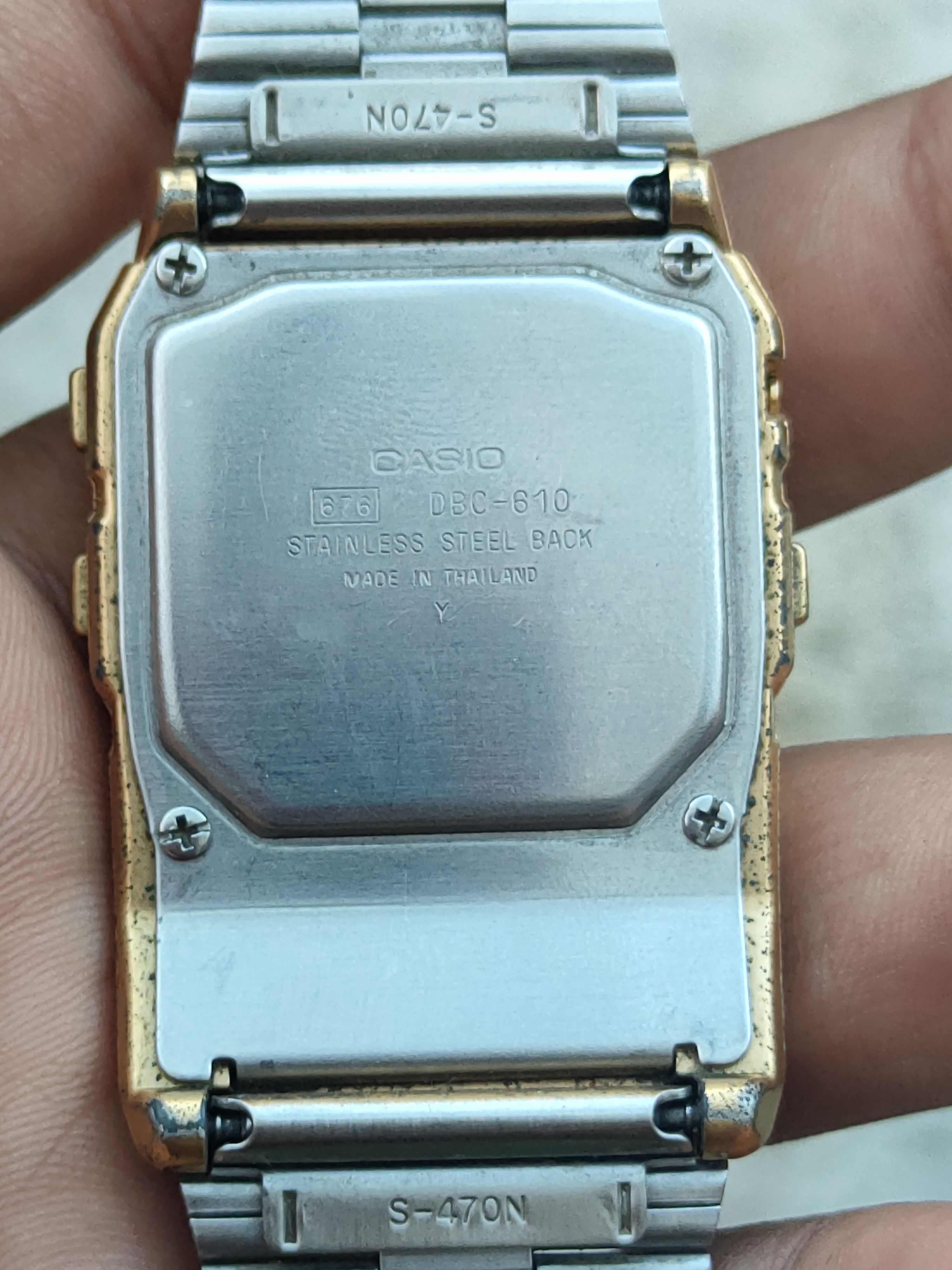 Casio Casio Data Bank DBC610 worn gold watch japan Size ONE SIZE - 8 Thumbnail