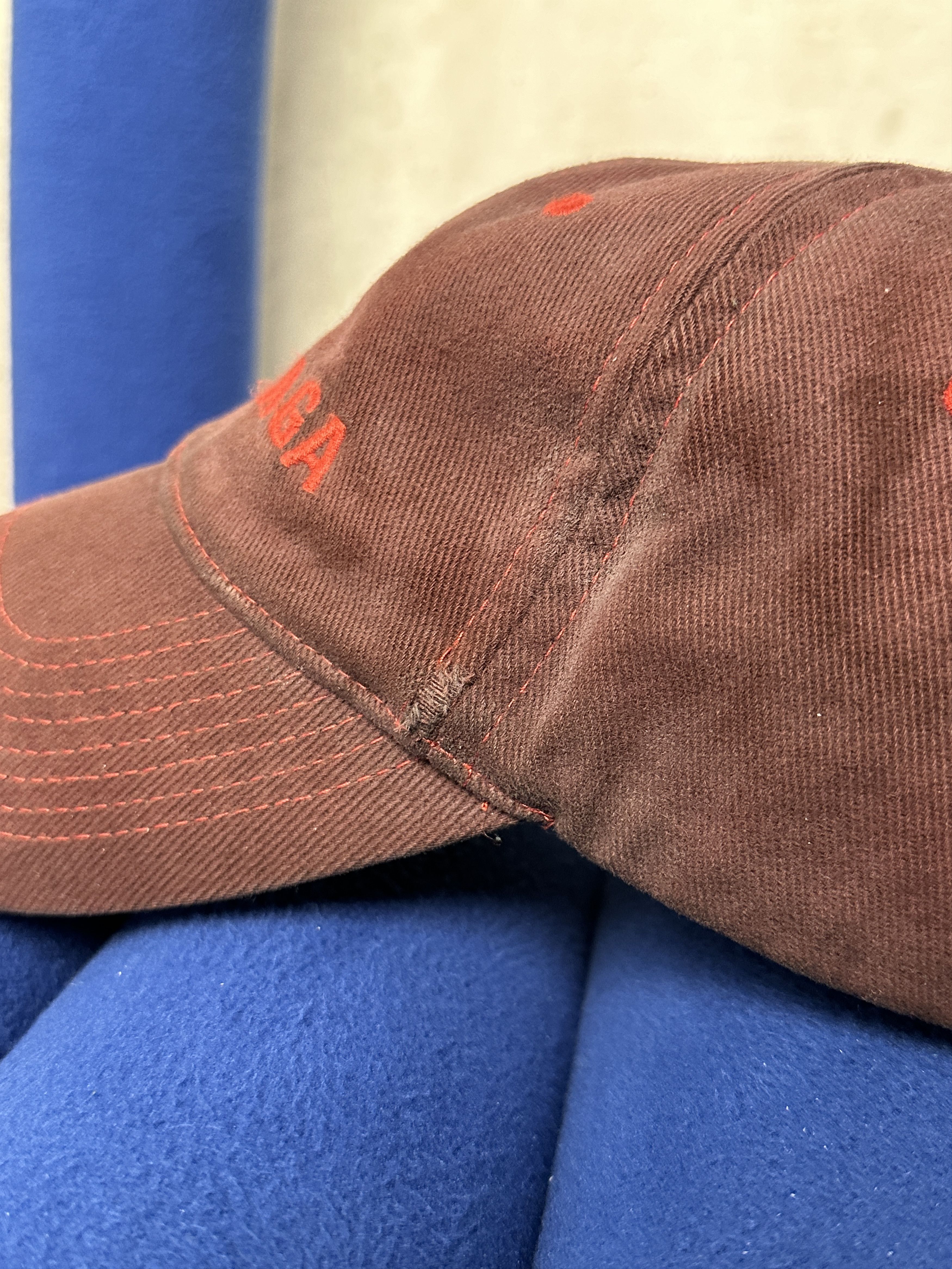 Balenciaga Balenciaga Distressed Embroidered Logo Cap Size ONE SIZE - 7 Thumbnail
