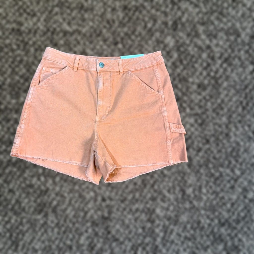 American Eagle Outfitters VINTAGE American Eagle Women's Bermuda Shorts 30W 10 Orange Denim High Rise 90s Walking Busy Women Mens Size 30" / US 8 / IT 44 - 1 Thumbnail