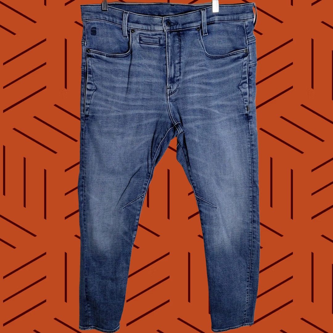 Vintage G-STAR RAW Jeans Slim 32 Blue Solid Denim Men Size US 32 / EU 48 - 1 Thumbnail