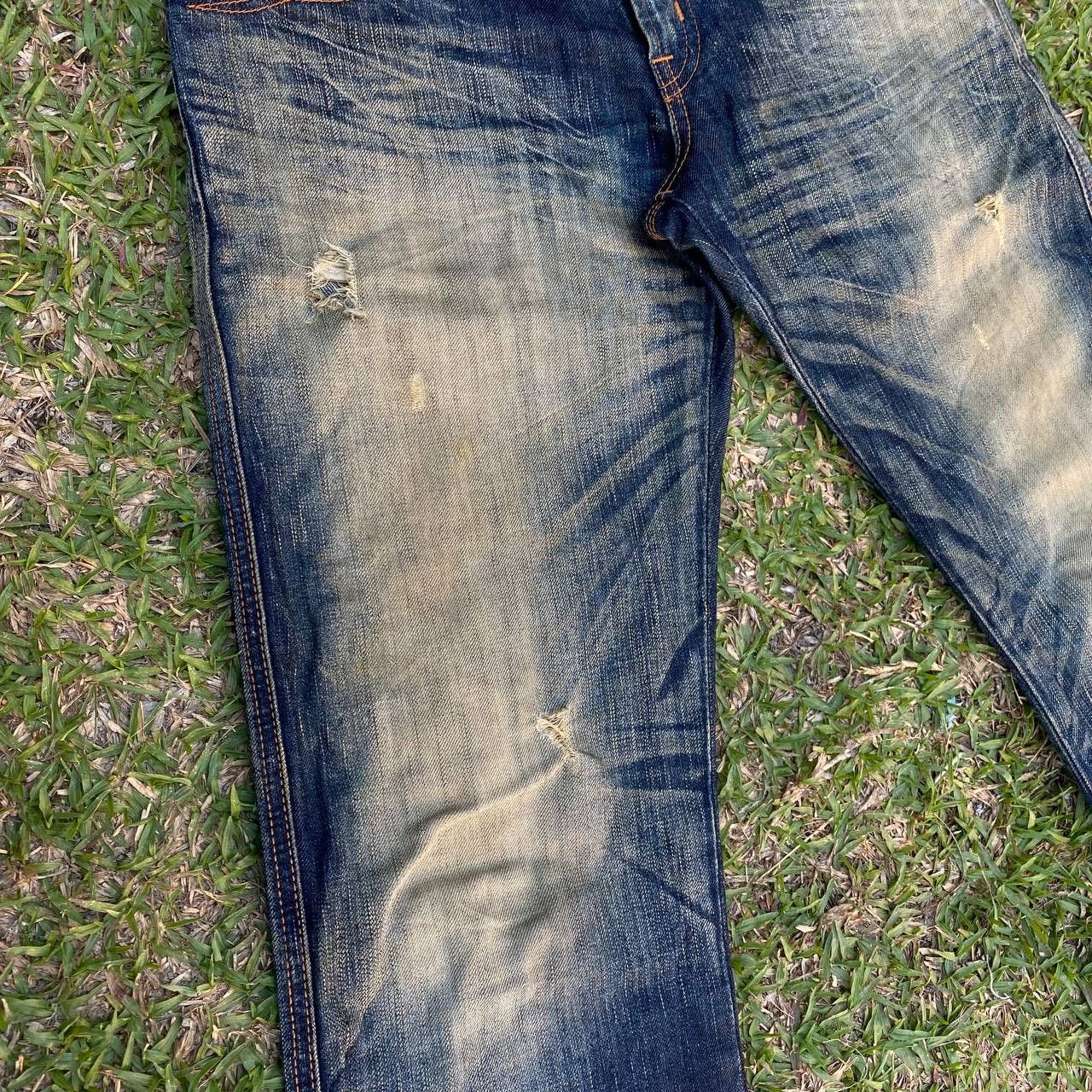 Edwin Vintage Edwin Buffalo Blue Trip Distressed Flare Jeans LGB Size US 34 / EU 50 - 14 Thumbnail