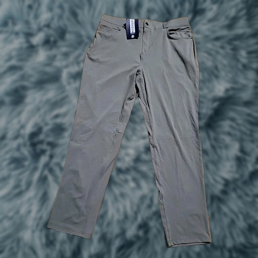 Vintage Gradual Performance Golf Pants 34"-36" X 30" Gray Stretch Security Pocket NWT Size US 34 / EU 50 - 1 Thumbnail