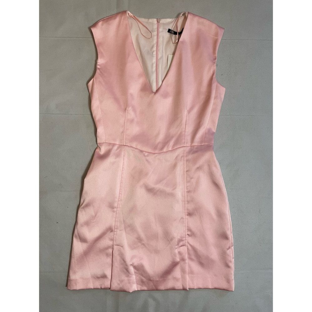 Zara NWT New Zara Pink Satin V-Neck Sleeveless Mini Dress Size M Size M / US 6-8 / IT 42-44 - 8 Thumbnail