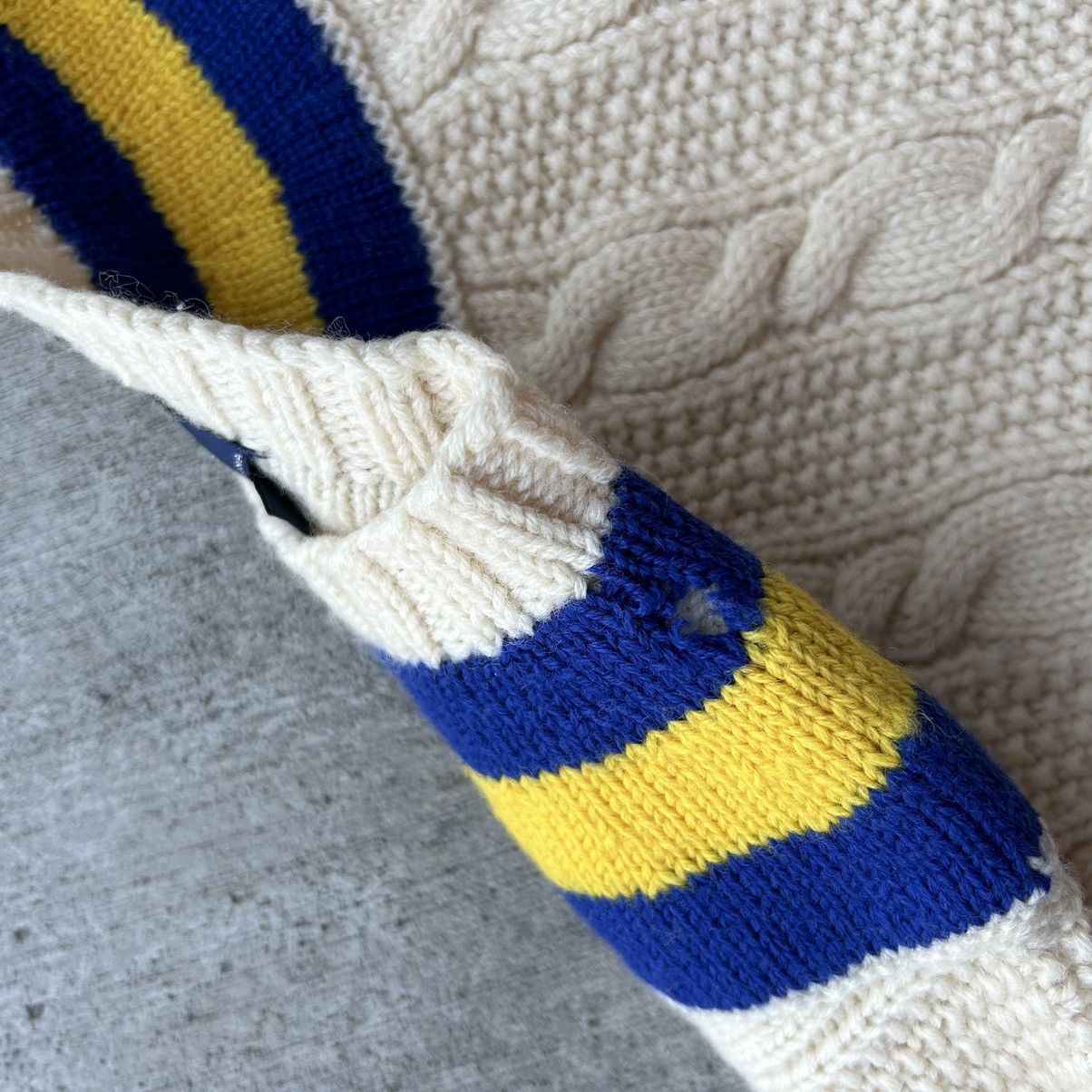 Polo Ralph Lauren Rare classic polo Ralph Lauren college knit sweater Size S / US 4 / IT 40 - 4 Thumbnail