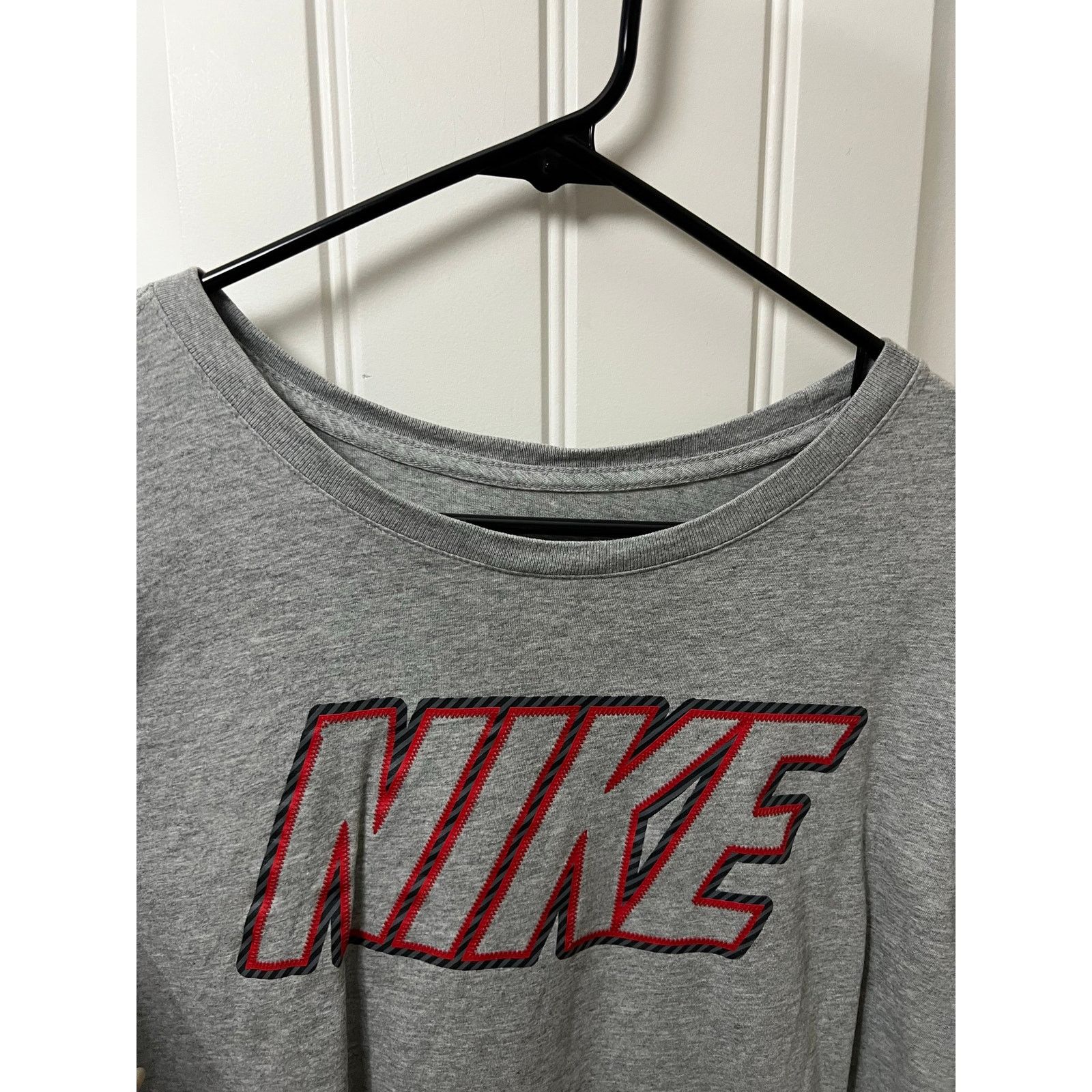 Nike Men's Long Sleeve Spellout Logo Front Crewneck Tshirt Cotton Size US XXL / EU 58 / 5 - 6 Thumbnail