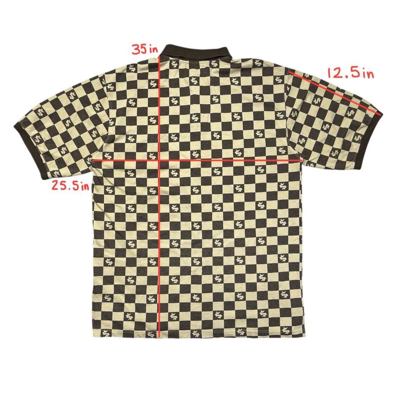 Vintage baggy y2k dollar sign checkered polo shirt Size US XXL / EU 58 / 5 - 2 Thumbnail