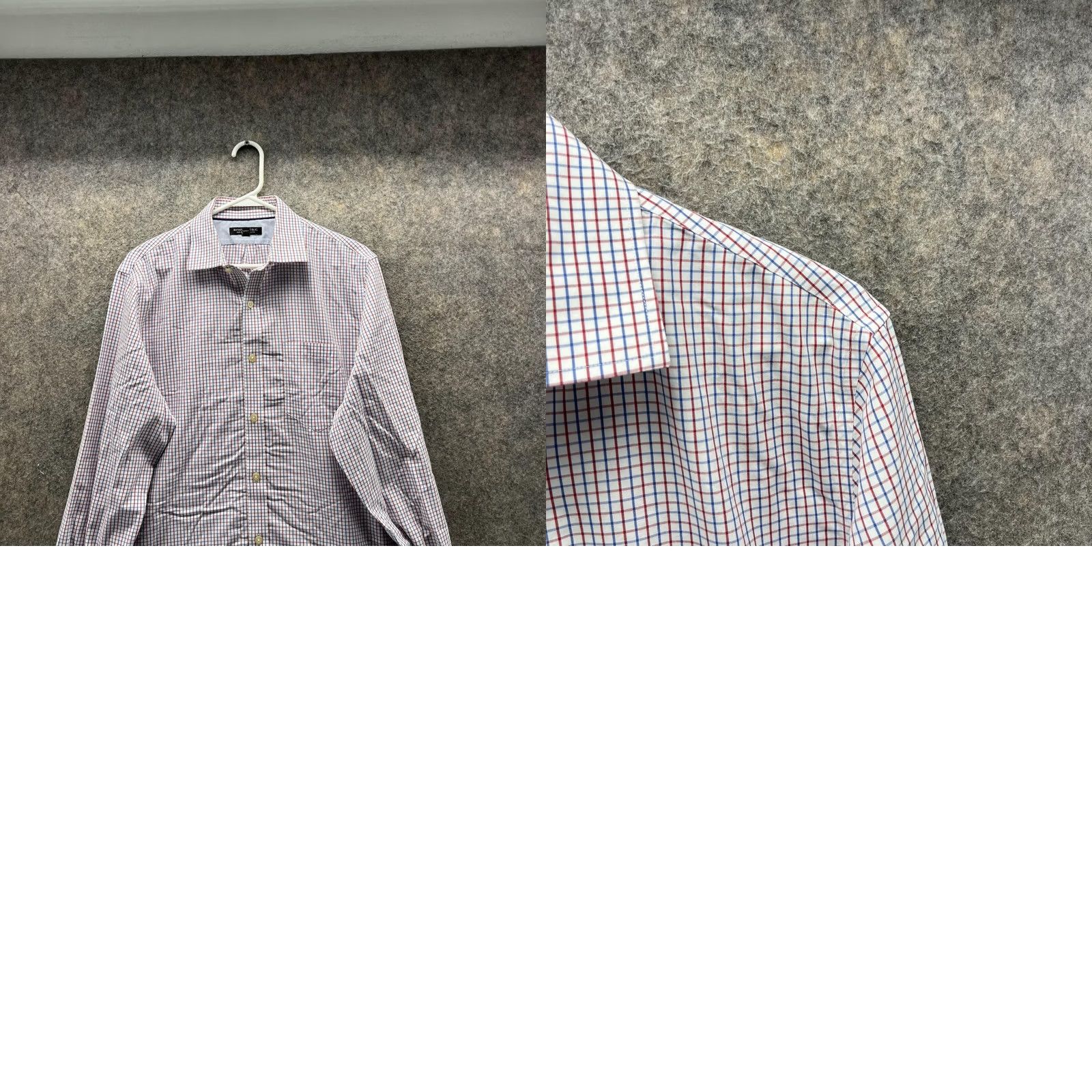 Banana Republic Banana Republic Shirt Men Medium White Red Casual Button Down Check Non Iron Regular Sleeve Long Sleeve/Collar-Down Button-Up Size US M / EU 48-50 / 2 - 9 Thumbnail