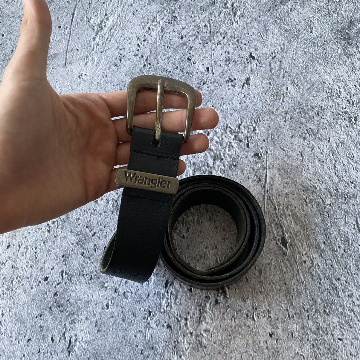 Leather × Vintage × Wrangler Vintage black leather belt Wrangler Size ONE SIZE - 2 Thumbnail