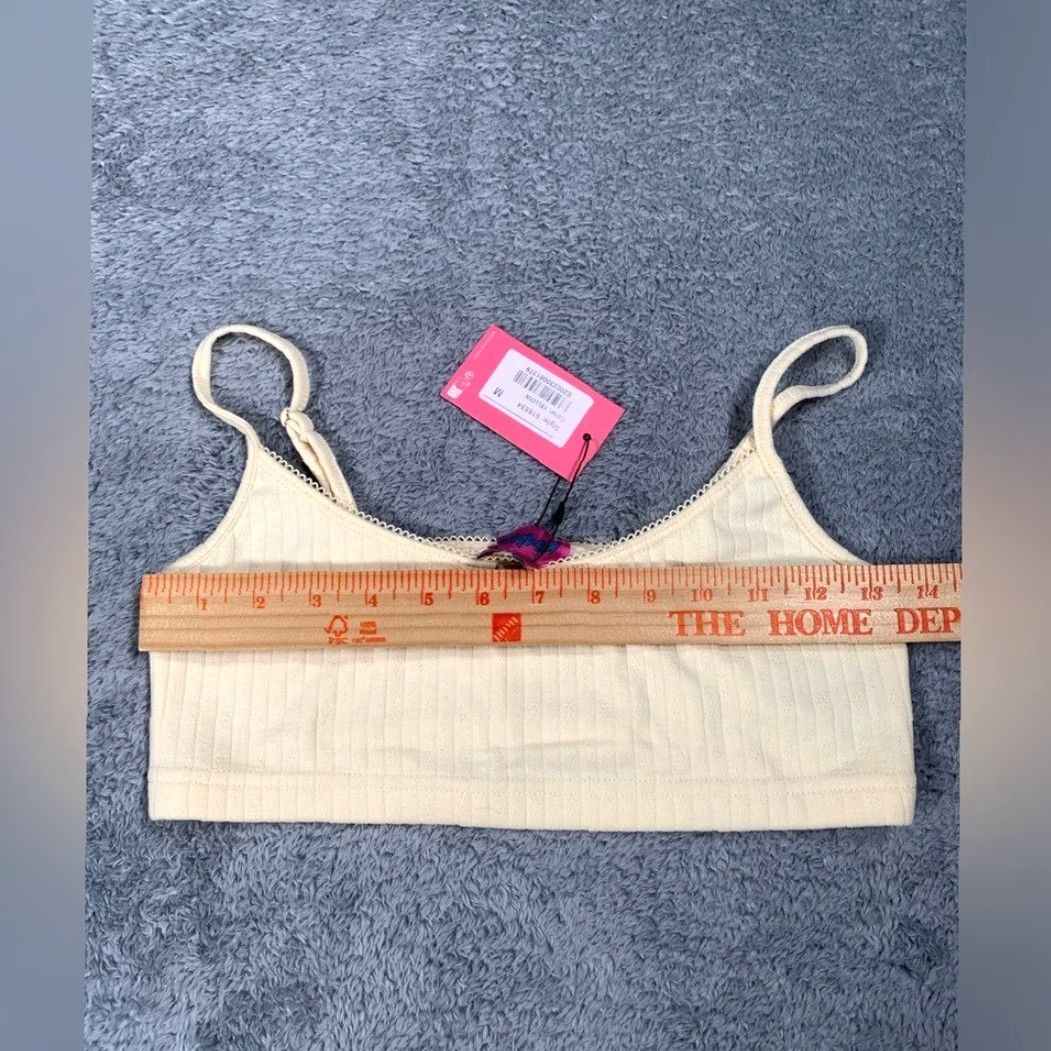 Vintage NWT Edikted Bralette Yellow Ribbed medium Size ONE SIZE - 5 Thumbnail