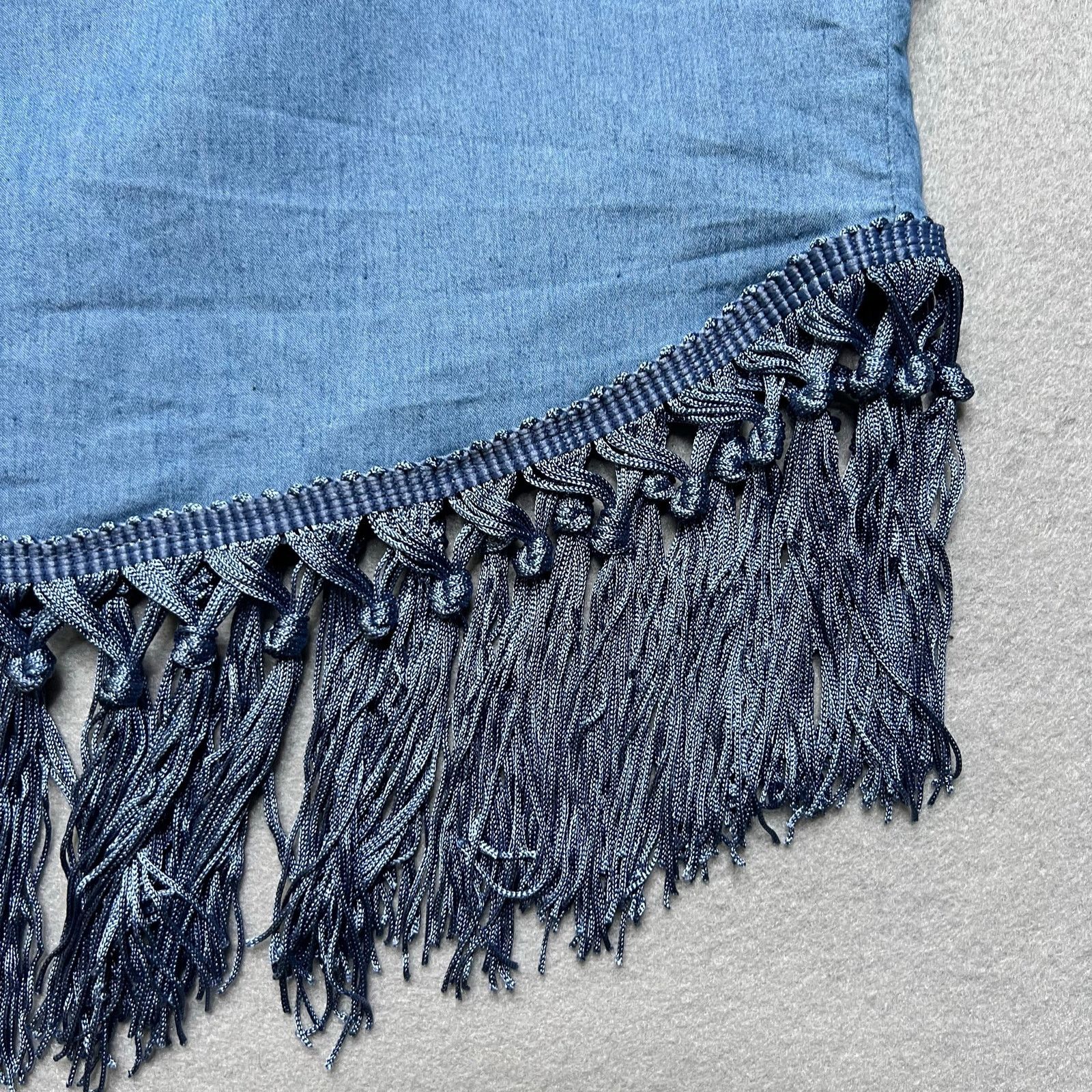 Other Egreis Women’s Fringe Skirt Blue Y2K Boho Western Festival S Size 28" / US 6 / IT 42 - 7 Thumbnail