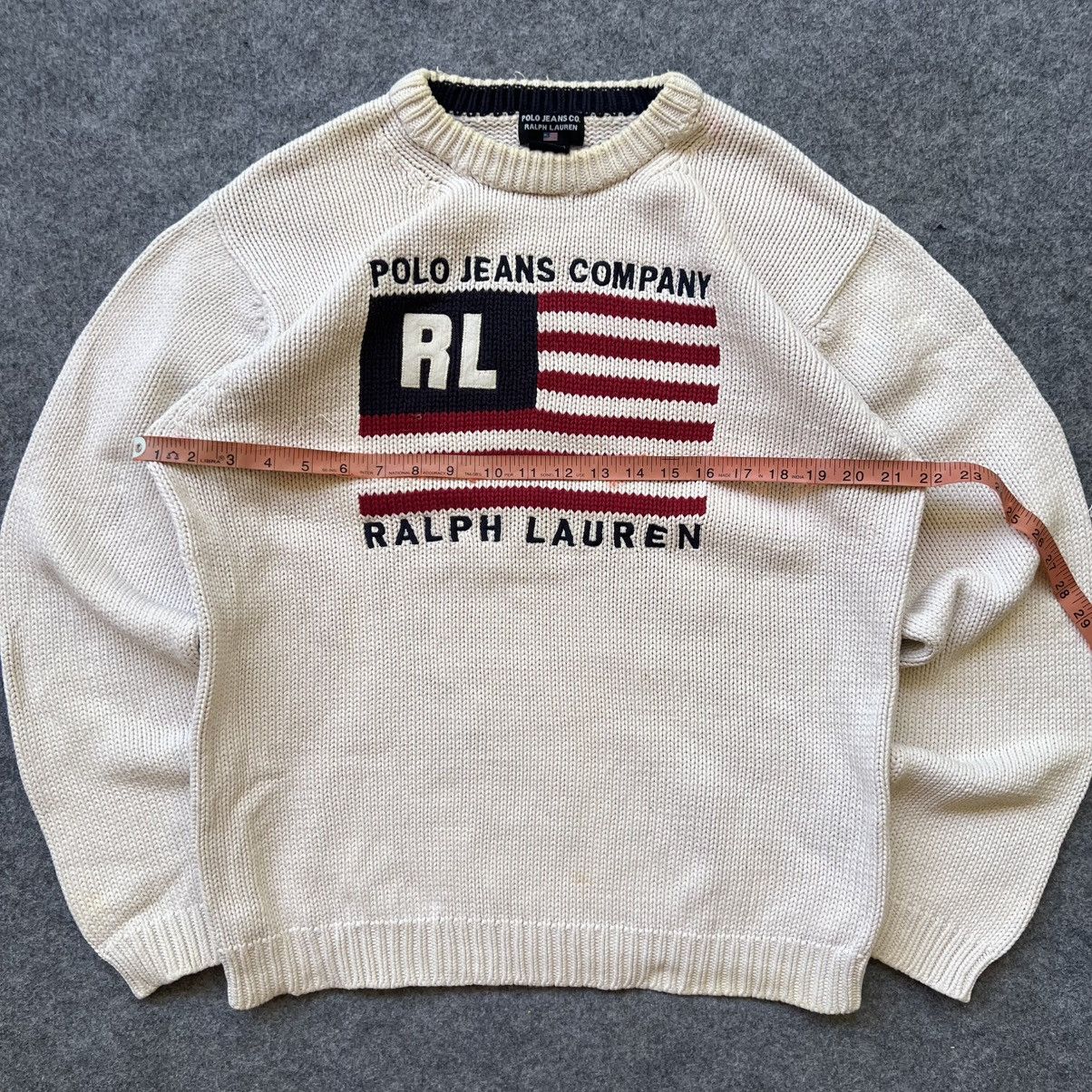 Designer × Polo Ralph Lauren × Vintage Vintage Polo Ralph Lauren American Flag Knit Sweater Size US L / EU 52-54 / 3 - 7 Thumbnail