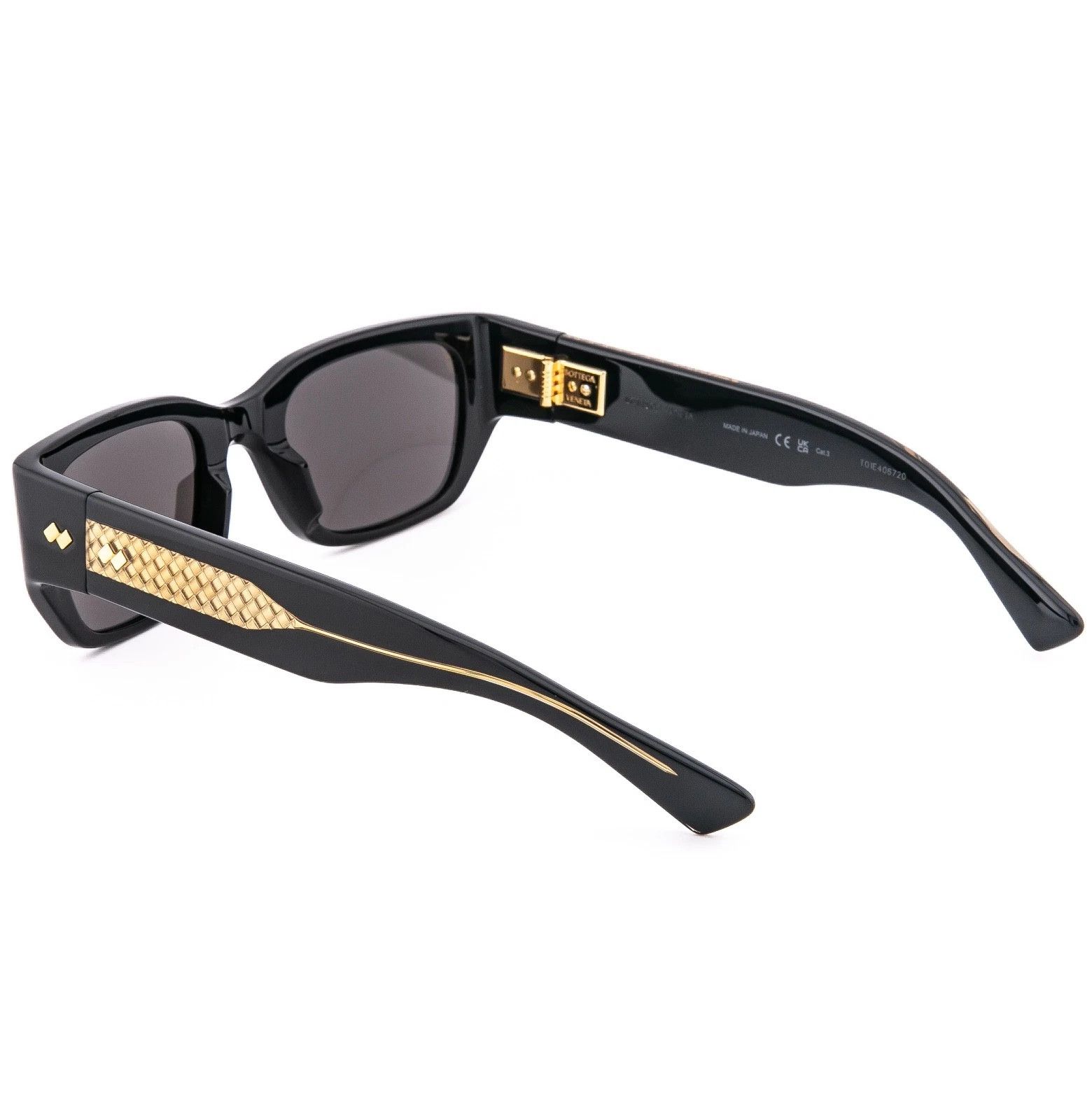 Bottega Veneta BOTTEGA VENETA 1400 BV1400S Intrecciato Black Bold 001 Size ONE SIZE - 3 Thumbnail