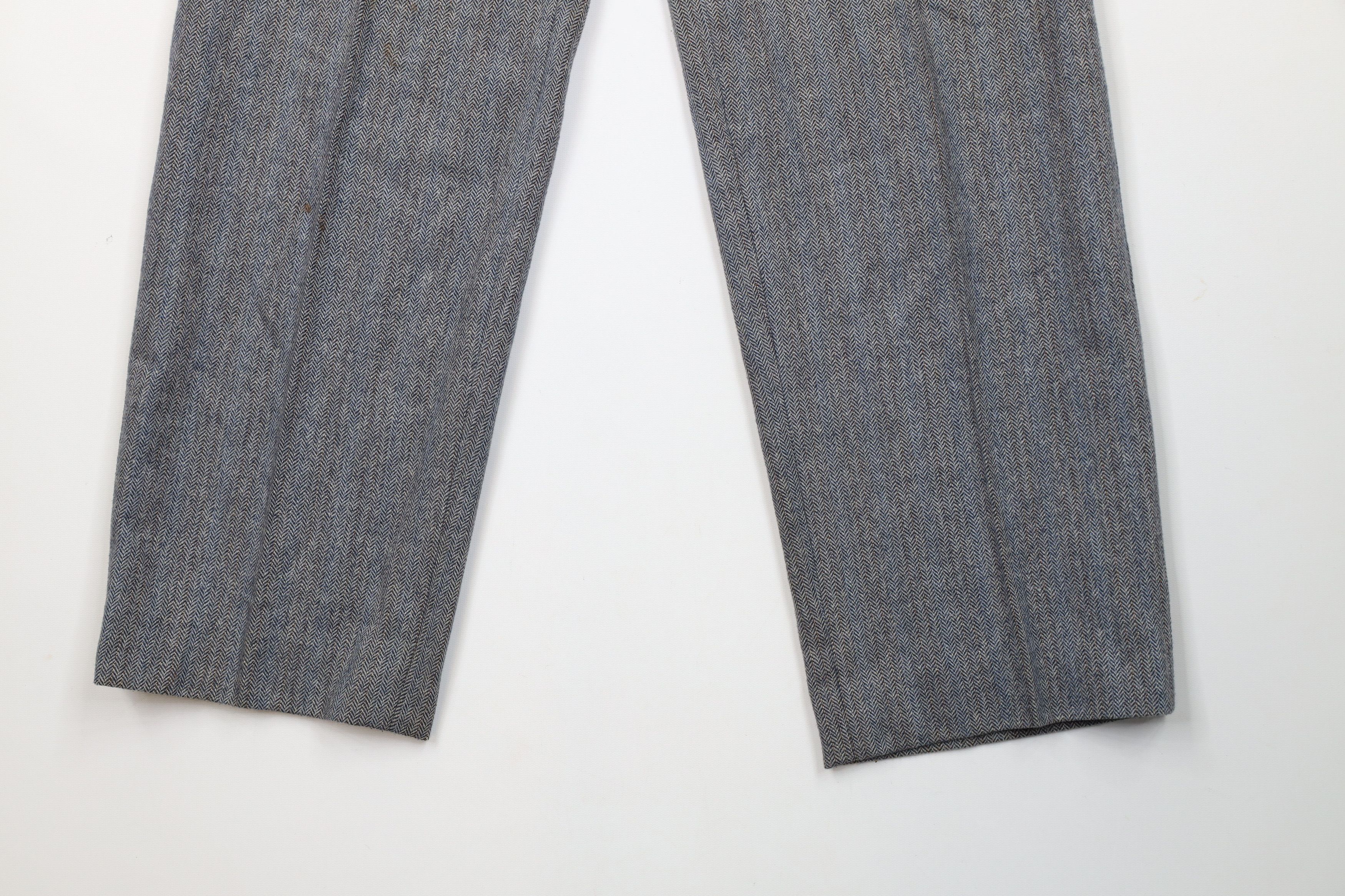 Vintage 70s Streetwear Herringbone Wide Leg Chino Pants USA