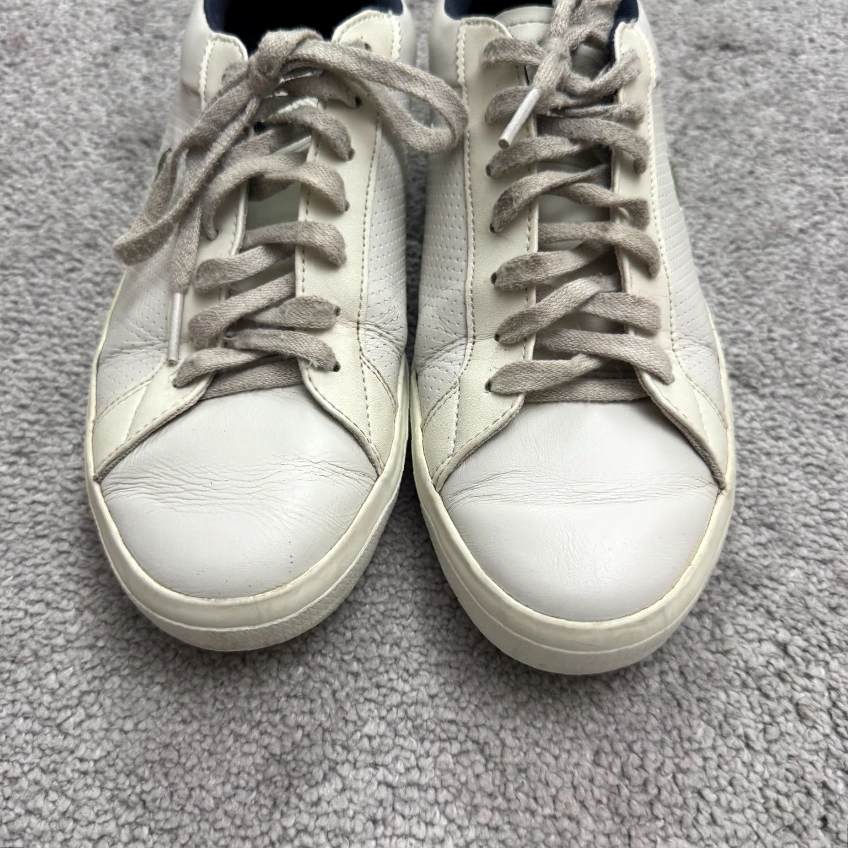 Lacoste Lacoste Lerond 8 Low Top Leather Sneakers Shoes Men 8 White Solid Casual Lace Up Size US M / EU 48-50 / 2 - 2 Thumbnail