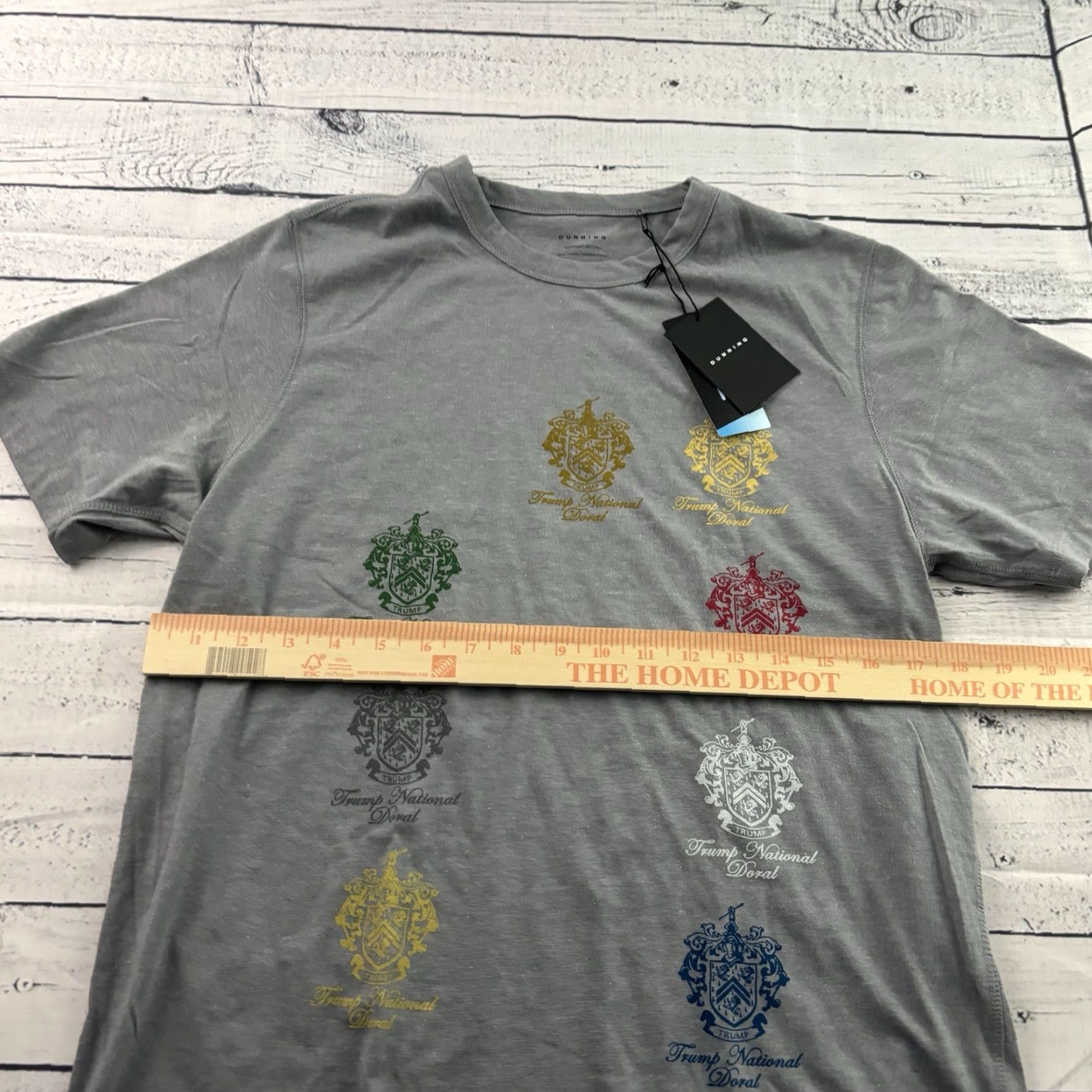 Vintage NEW Dunning Golf Trump National Doral Short Sleeve T Shirt Men's Med Gray Sample Size US M / EU 48-50 / 2 - 5 Thumbnail