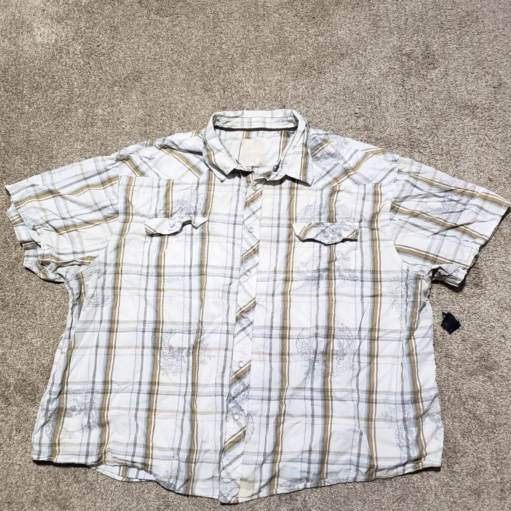 Route 66 Route 66 Shirt Western Plaid Snap Button Up Short Sleeve 4X Multicolor Men’s Sizing Big & Tall Mens Size US XXL / EU 58 / 5 - 2 Thumbnail