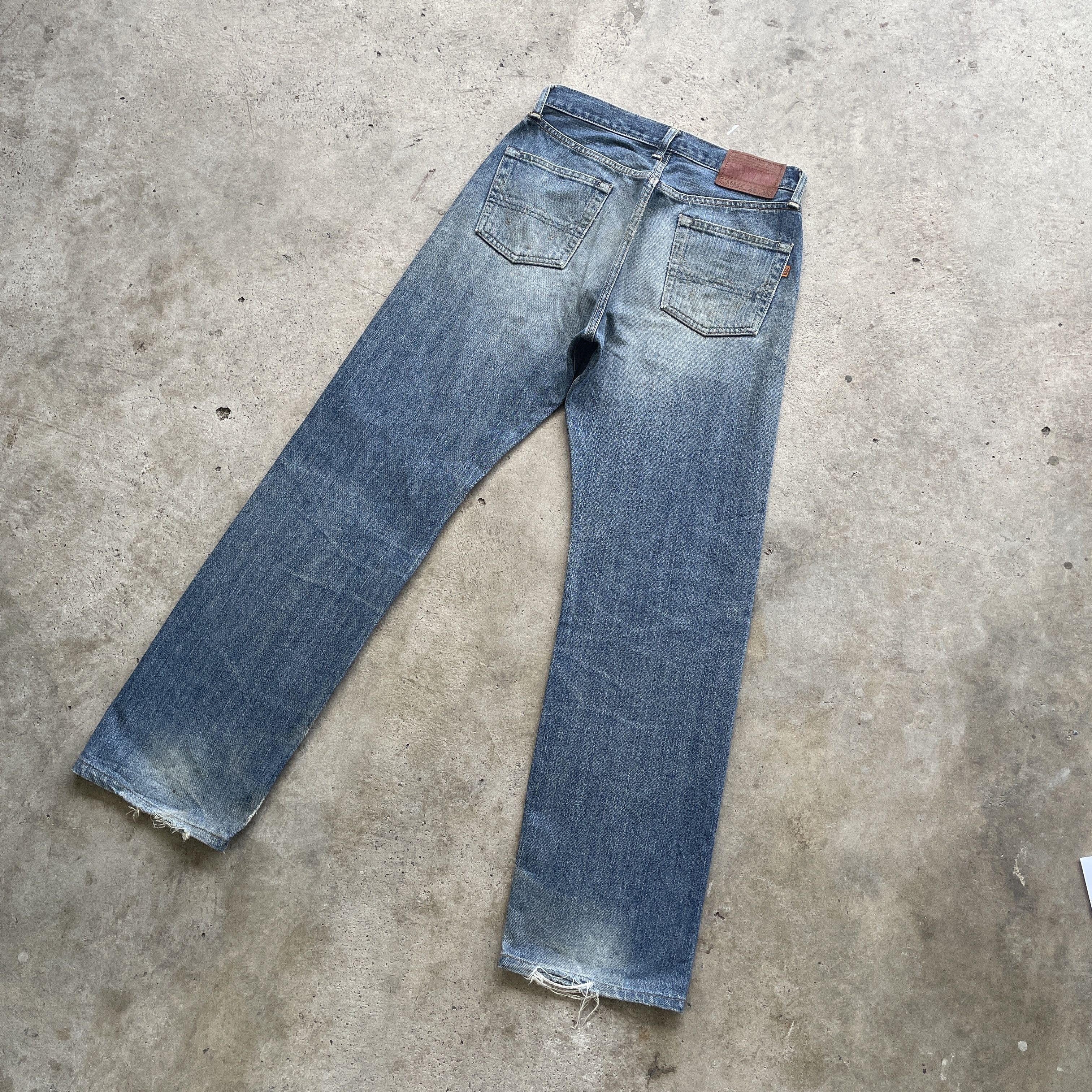 Japanese Brand VINTAGE EDWIN 505xx SELVEDGE DISTRESSED FADED JEANS PANTS Size US 29 - 2 Thumbnail