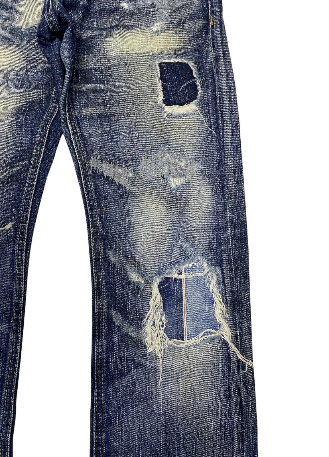 Hysteric Glamour 🔥JACK ROSE DISTRESSED DENIM PATCHWORK DENIM JEANS Size US 29 - 7 Thumbnail
