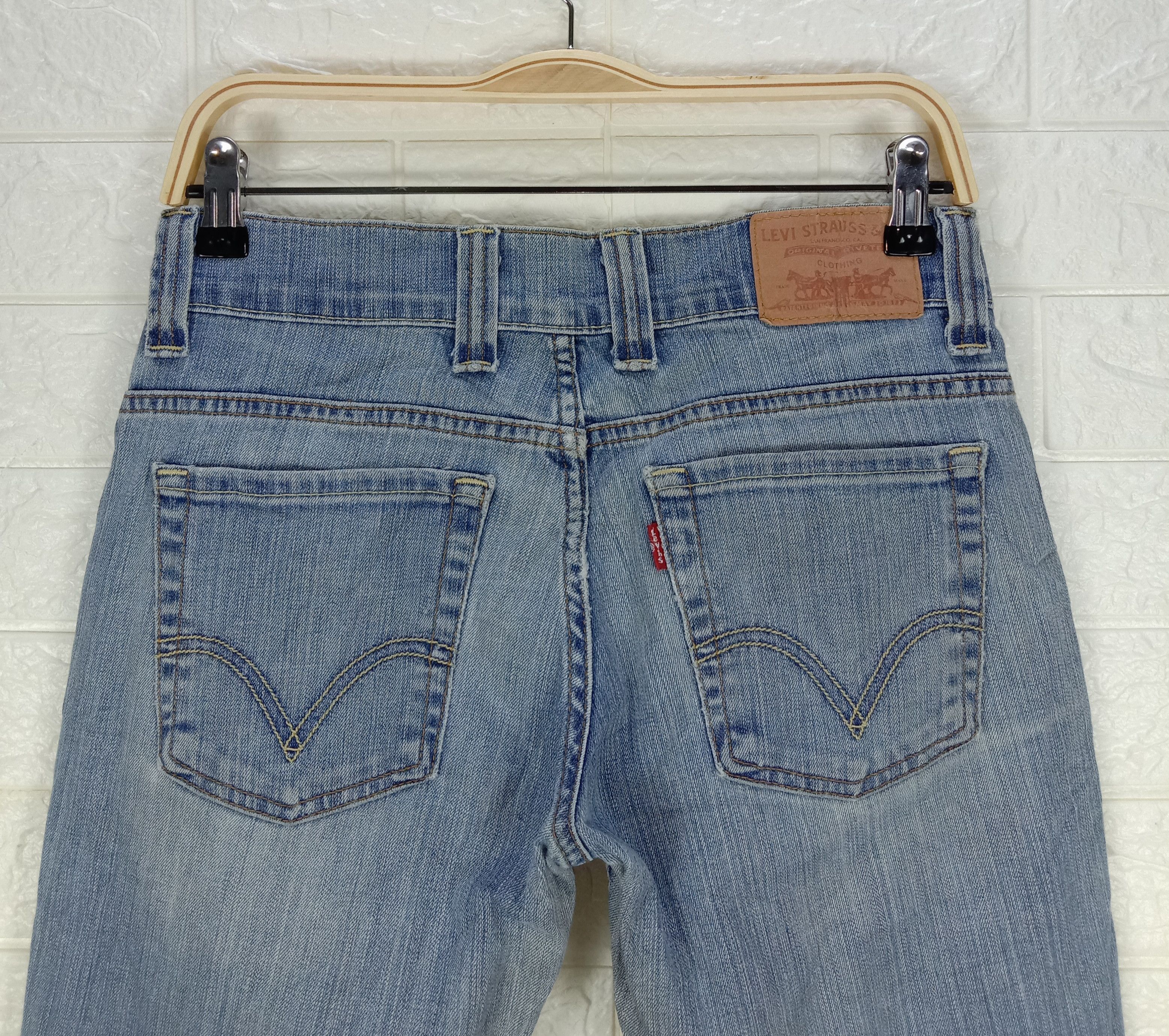 Levi's Vintage Levi's 502 Jeans Light Wash Taper Fit Denim Size 29" - 6 Thumbnail