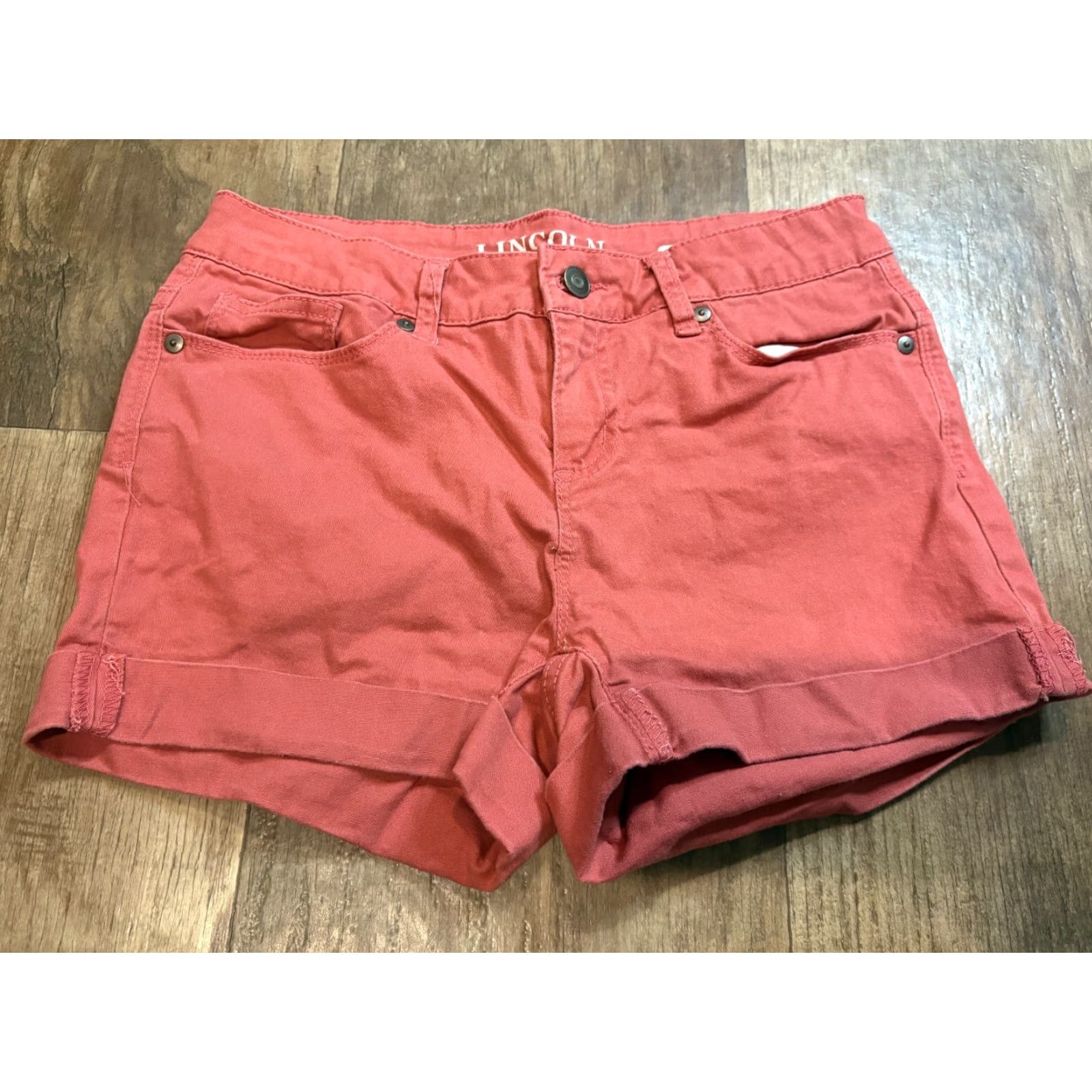 Pinko Lincoln Outfitters Shorts Womens Size 6 Coral Pink Cotton Bermuda 5-Pocket Elastic Waist Regular Womens Size 28" / US 6 / IT 42 - 2 Thumbnail