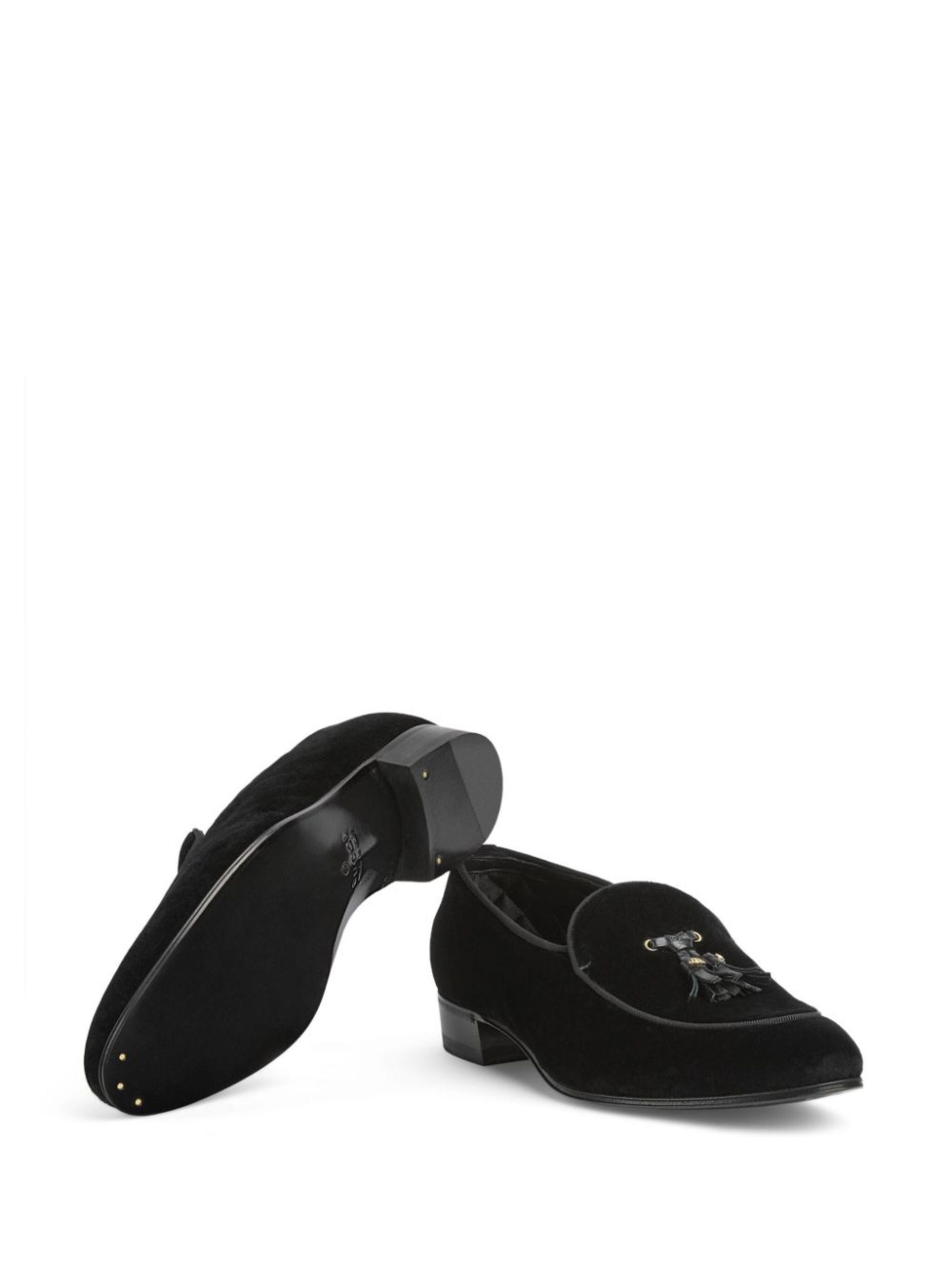 Gucci o1s1wg110325 Velvet Loafers in Black Size US 10.5 / EU 43-44 - 3 Thumbnail