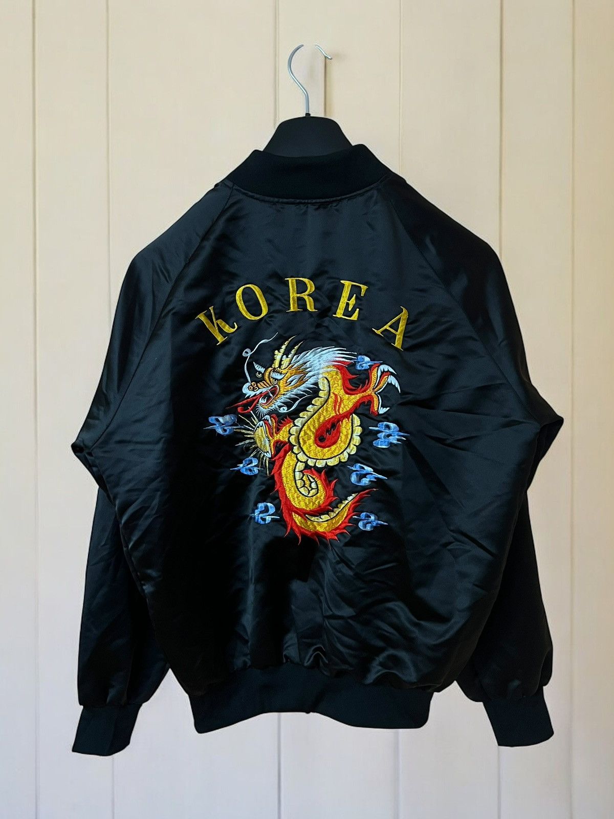 Japanese Brand KOREA🇰🇷 DRAGON BOMBER JACKET VINTAGE 90s VARSITY Size US M / EU 48-50 / 2 - 5 Thumbnail