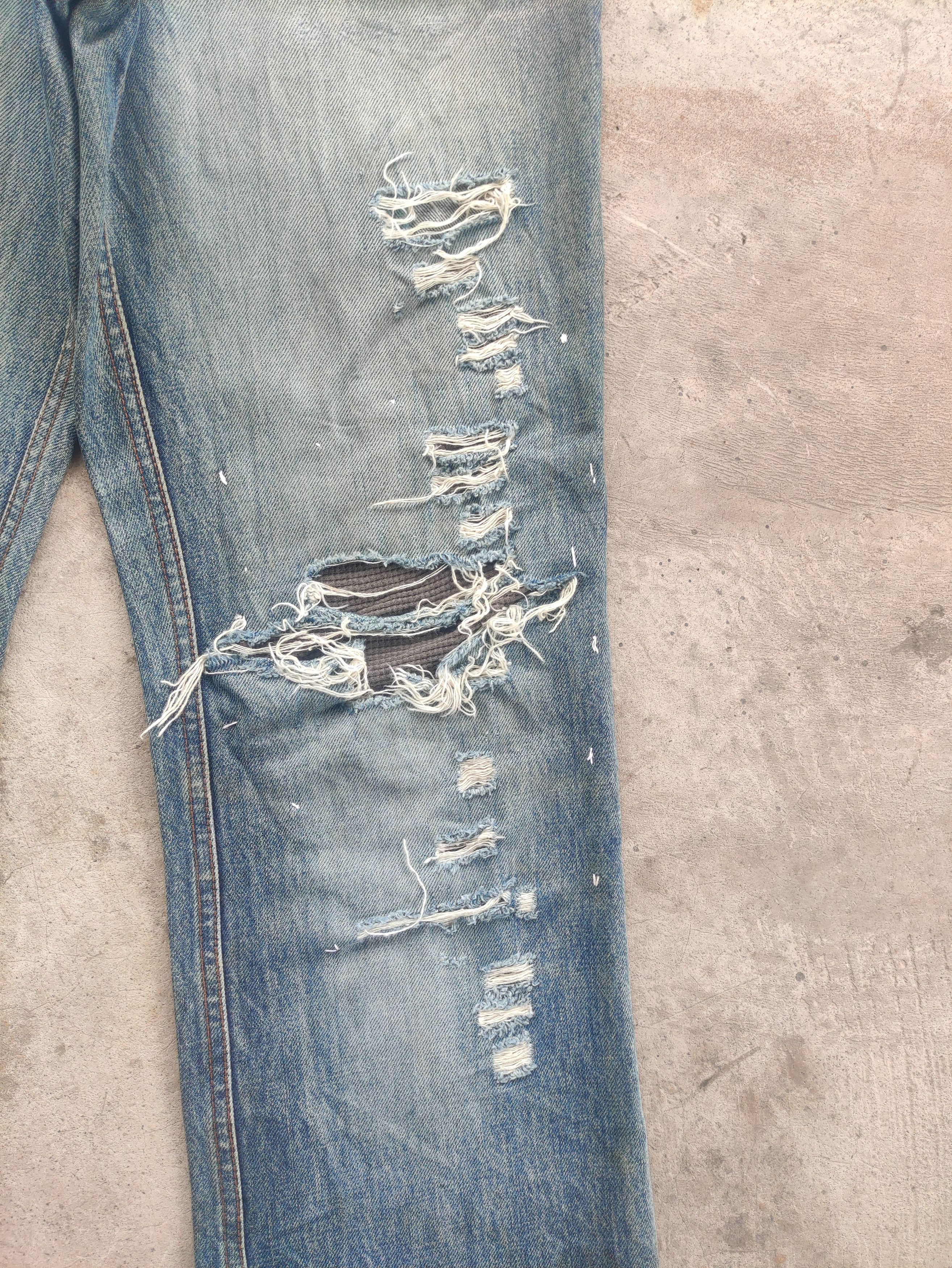 Japanese Brand Vintage Japanese Flare Denim Distressed Faded Jean Size US 34 / EU 50 - 5 Thumbnail