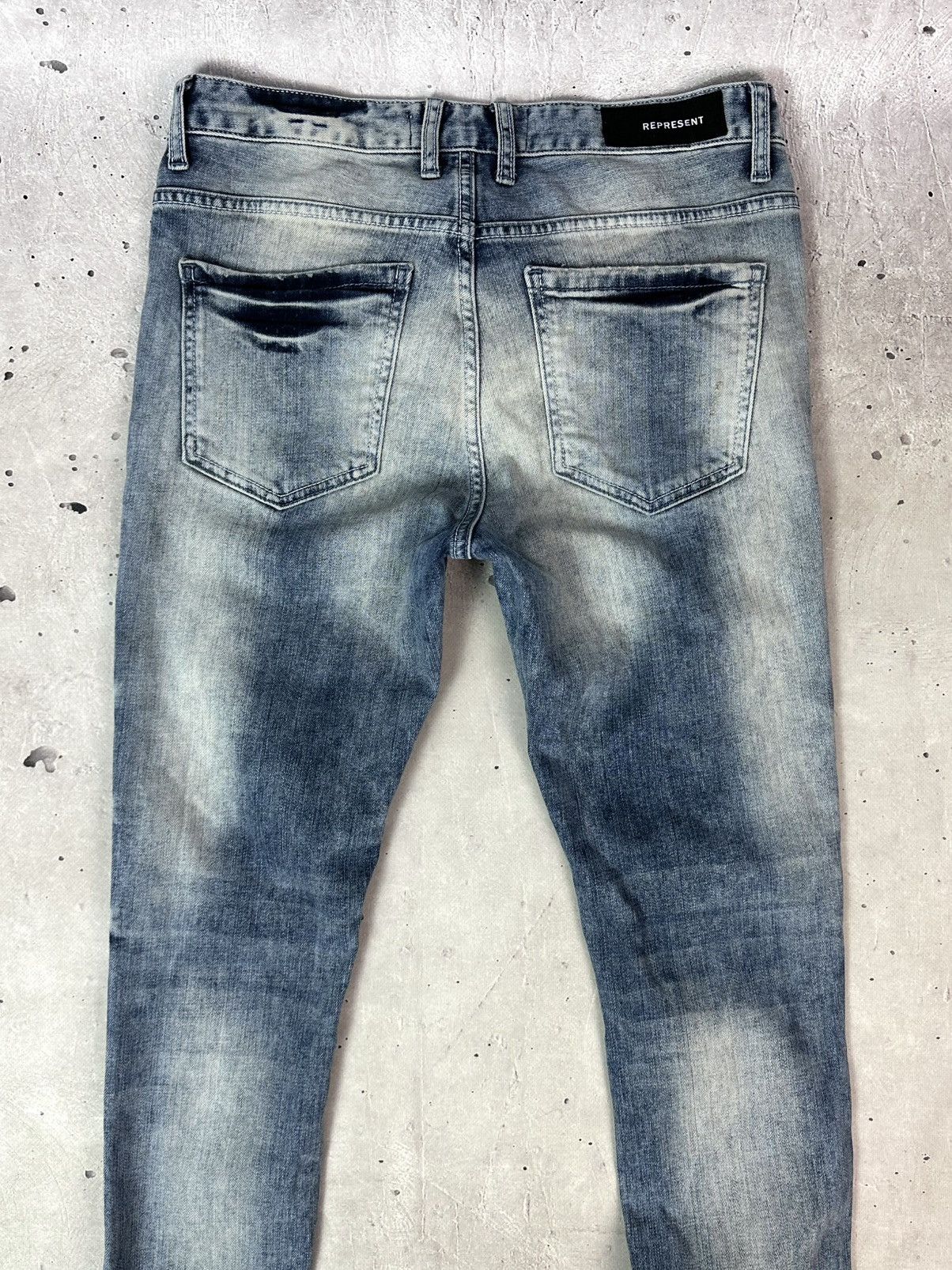 Represent Clo. Represent Essential Random Blue Distressed Washed Jeans Size US 30 / EU 46 - 10 Thumbnail