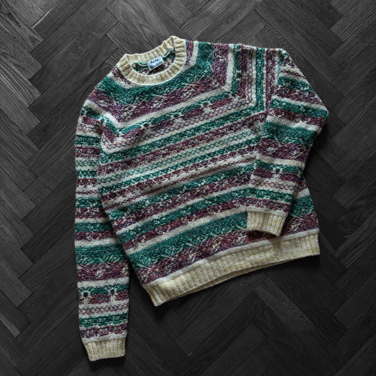 Pre-owned Acne Studios Knit Sweater Wool/mohair In Multicolor